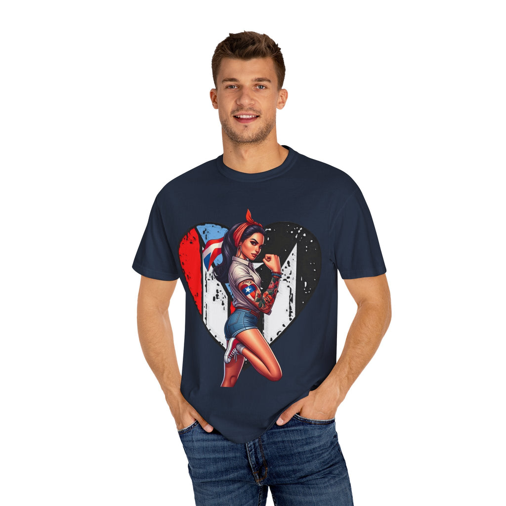 Puerto Rico Mi Amor Journal of Heritage & Heart Unisex Garment - Dyed T-shirt - Metamorphosis Creations