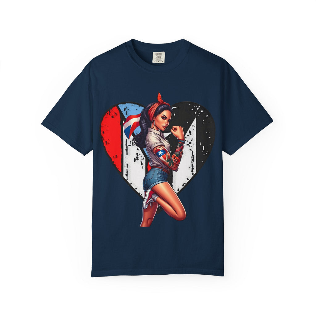 Puerto Rico Mi Amor Journal of Heritage & Heart Unisex Garment - Dyed T-shirt - Metamorphosis Creations