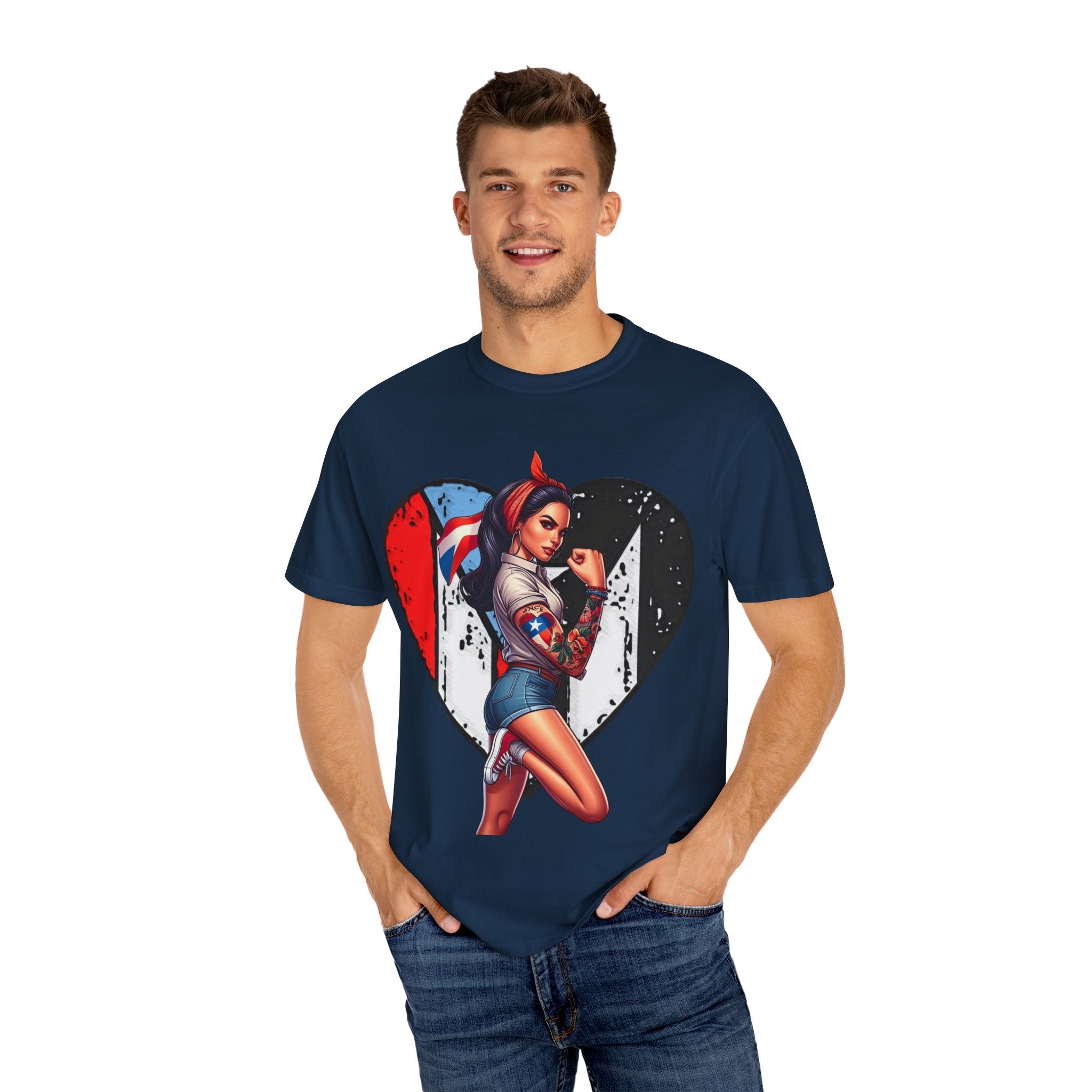 Puerto Rico Mi Amor Journal of Heritage & Heart Unisex Garment - Dyed T-shirt - Metamorphosis Creations