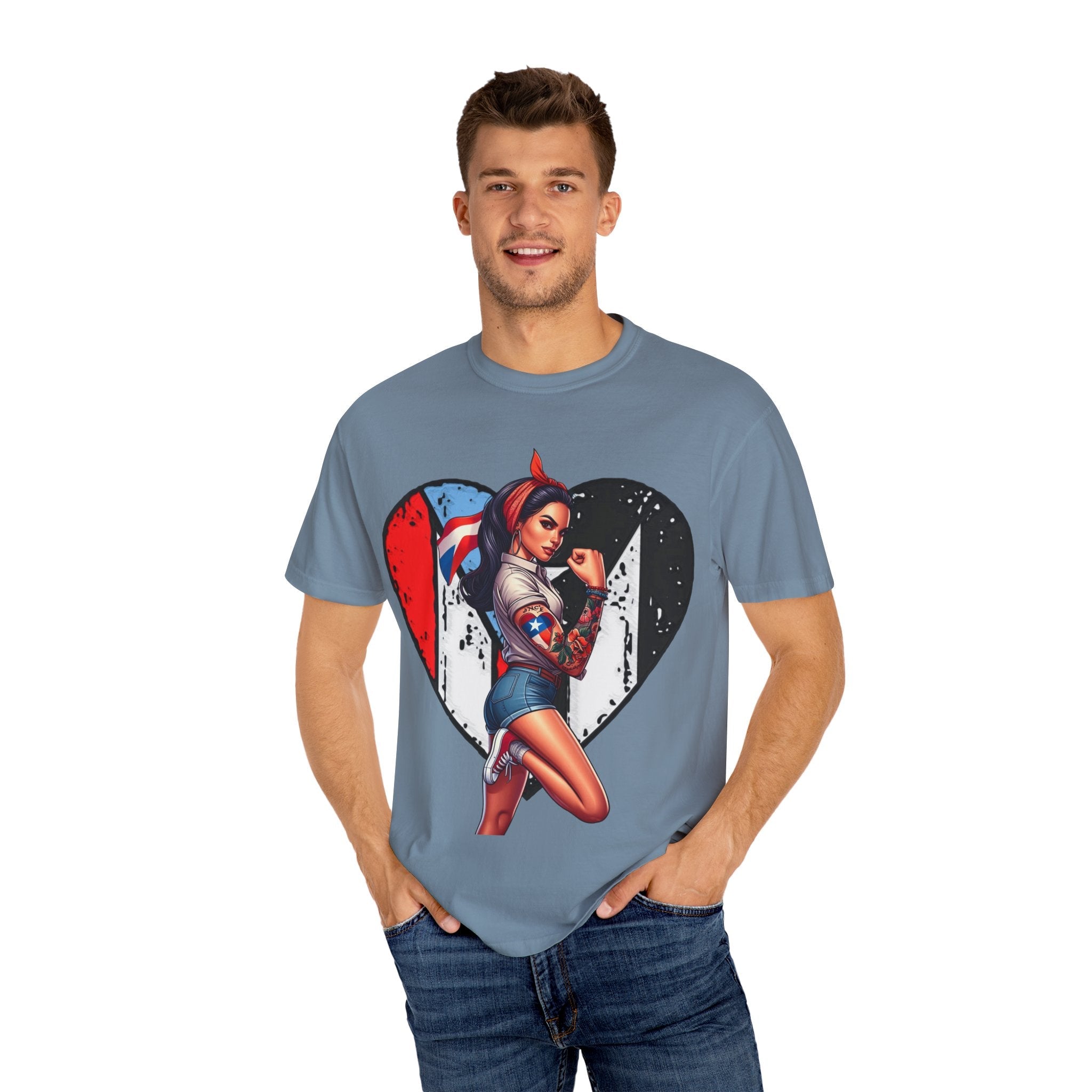 Puerto Rico Mi Amor Journal of Heritage & Heart Unisex Garment - Dyed T-shirt - Metamorphosis Creations