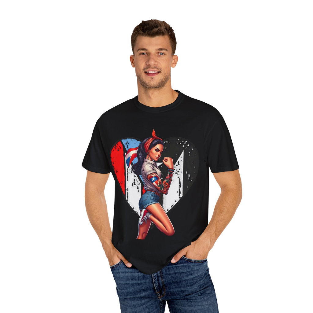 Puerto Rico Mi Amor Journal of Heritage & Heart Unisex Garment - Dyed T-shirt - Metamorphosis Creations