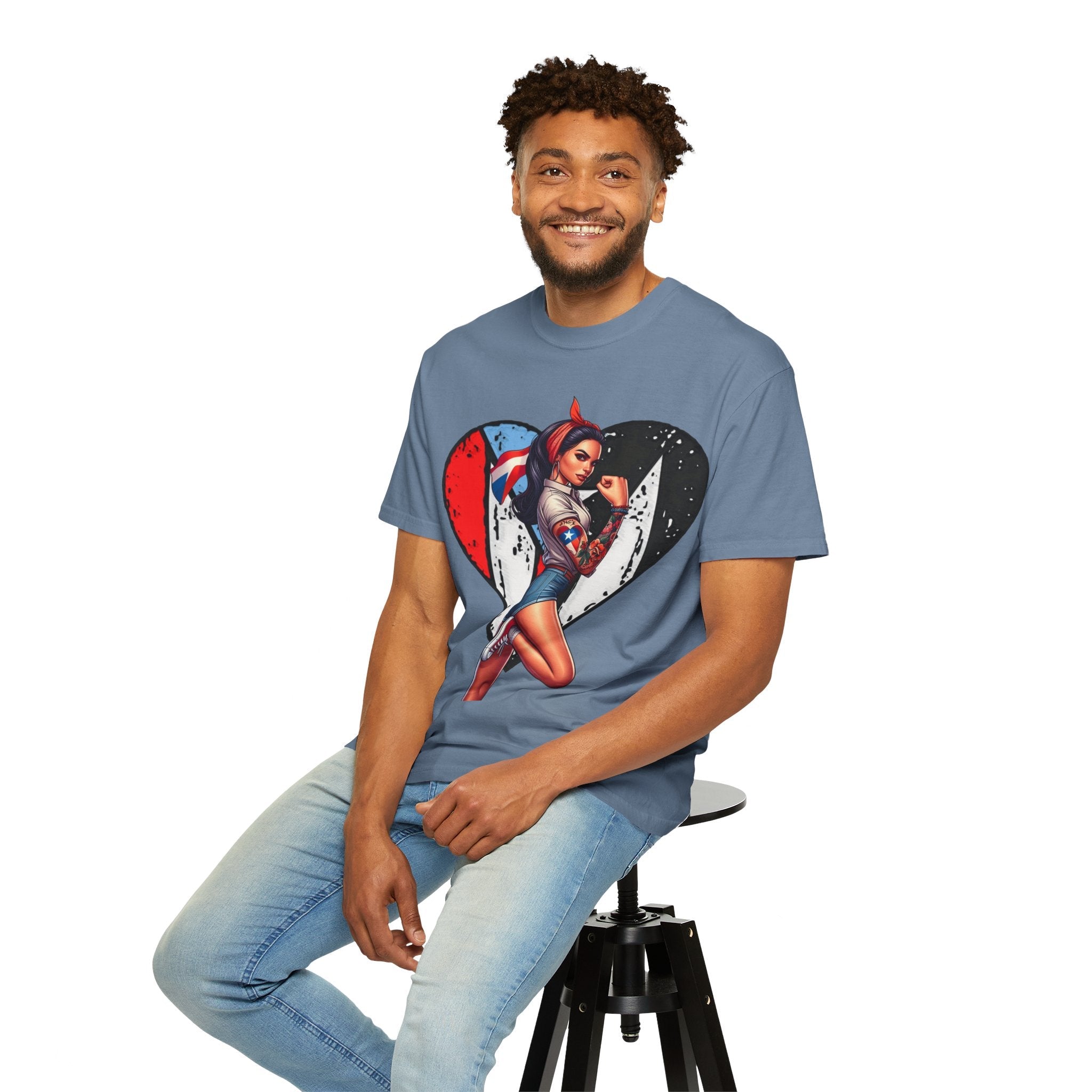 Puerto Rico Mi Amor Journal of Heritage & Heart Unisex Garment - Dyed T-shirt - Metamorphosis Creations