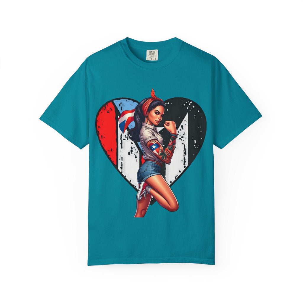Puerto Rico Mi Amor Journal of Heritage & Heart Unisex Garment - Dyed T-shirt - Metamorphosis Creations