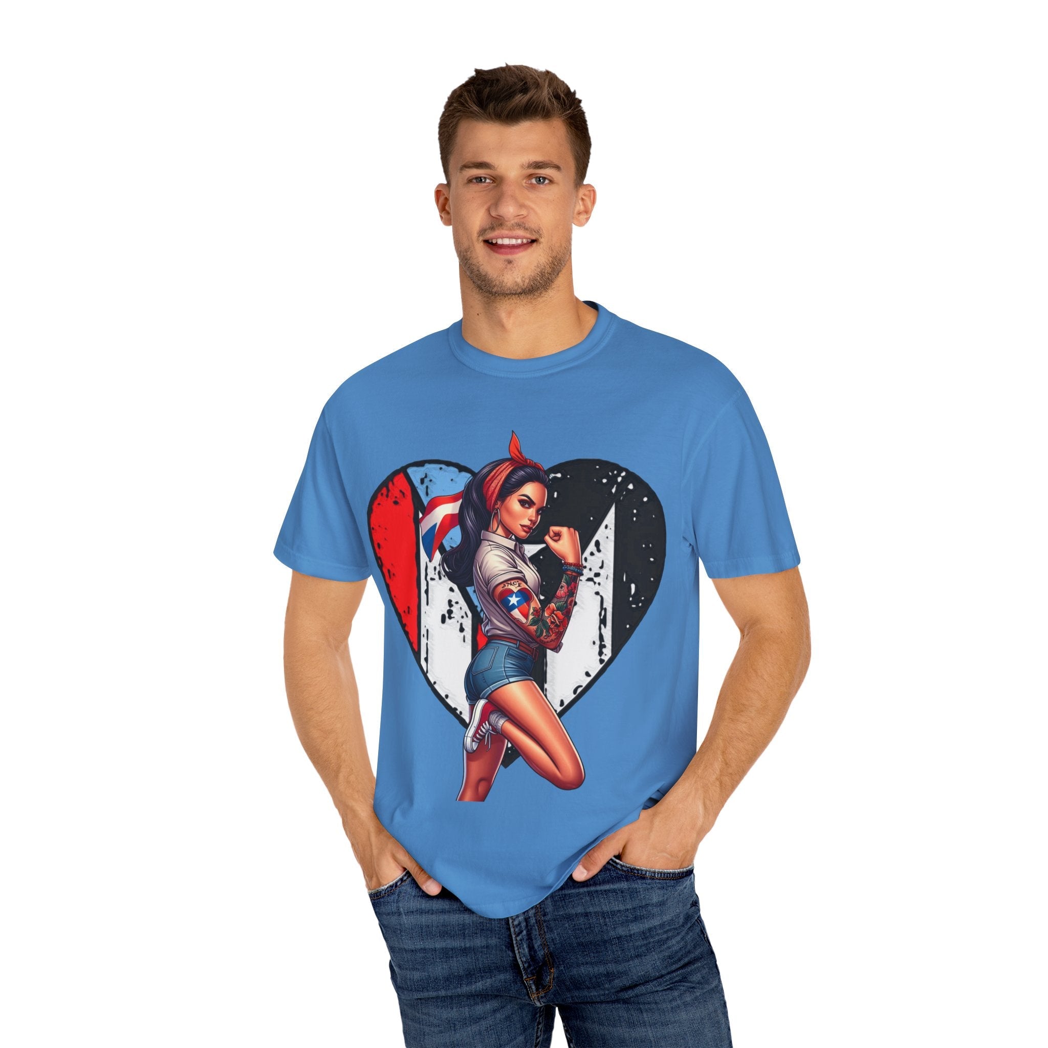 Puerto Rico Mi Amor Journal of Heritage & Heart Unisex Garment - Dyed T-shirt - Metamorphosis Creations