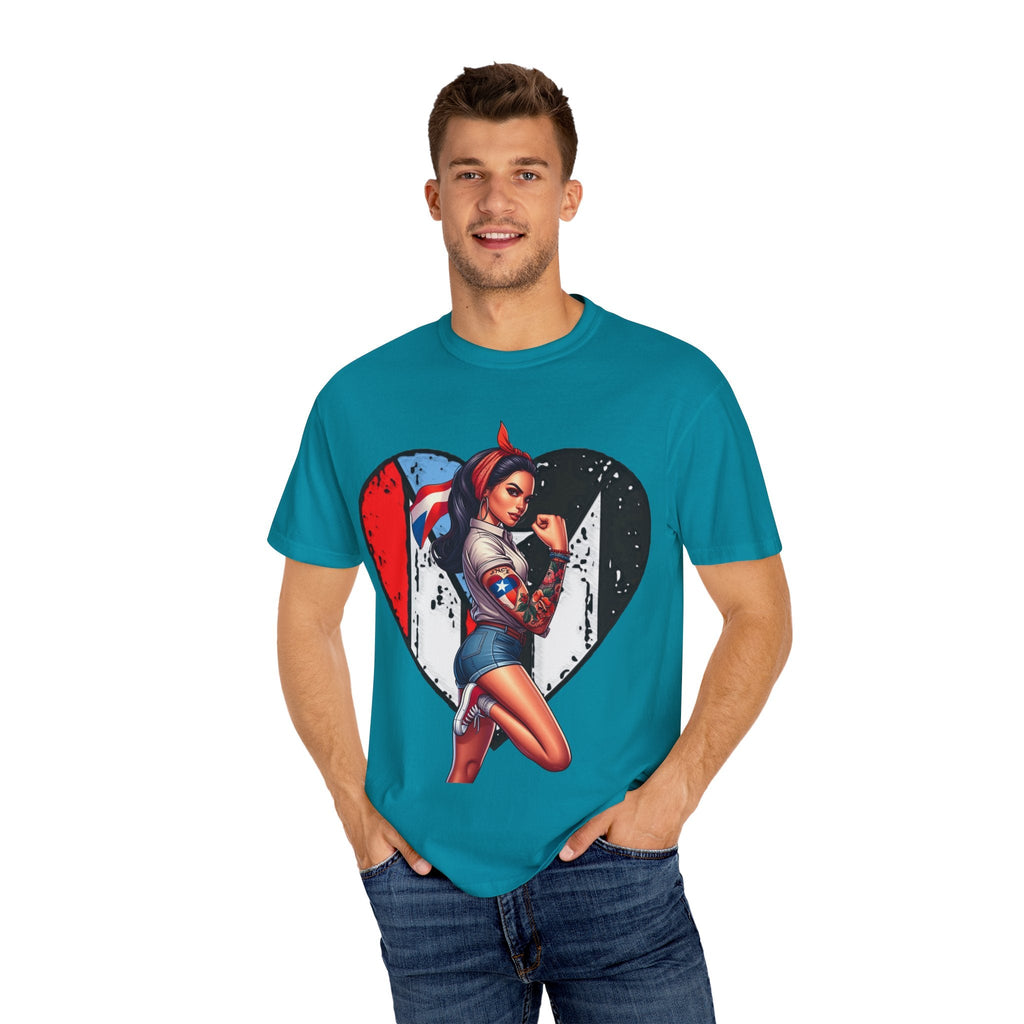 Puerto Rico Mi Amor Journal of Heritage & Heart Unisex Garment - Dyed T-shirt - Metamorphosis Creations