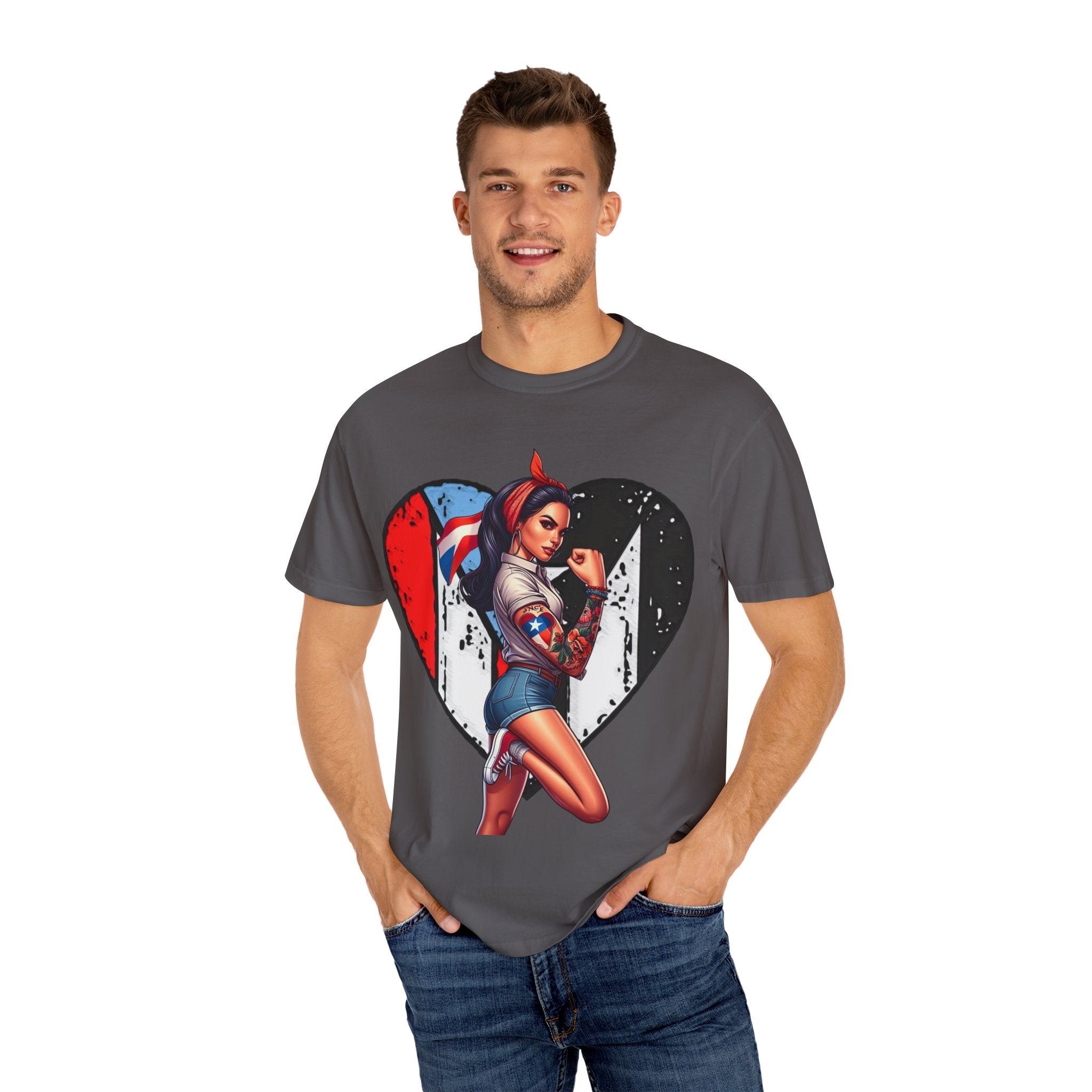 Puerto Rico Mi Amor Journal of Heritage & Heart Unisex Garment - Dyed T-shirt - Metamorphosis Creations