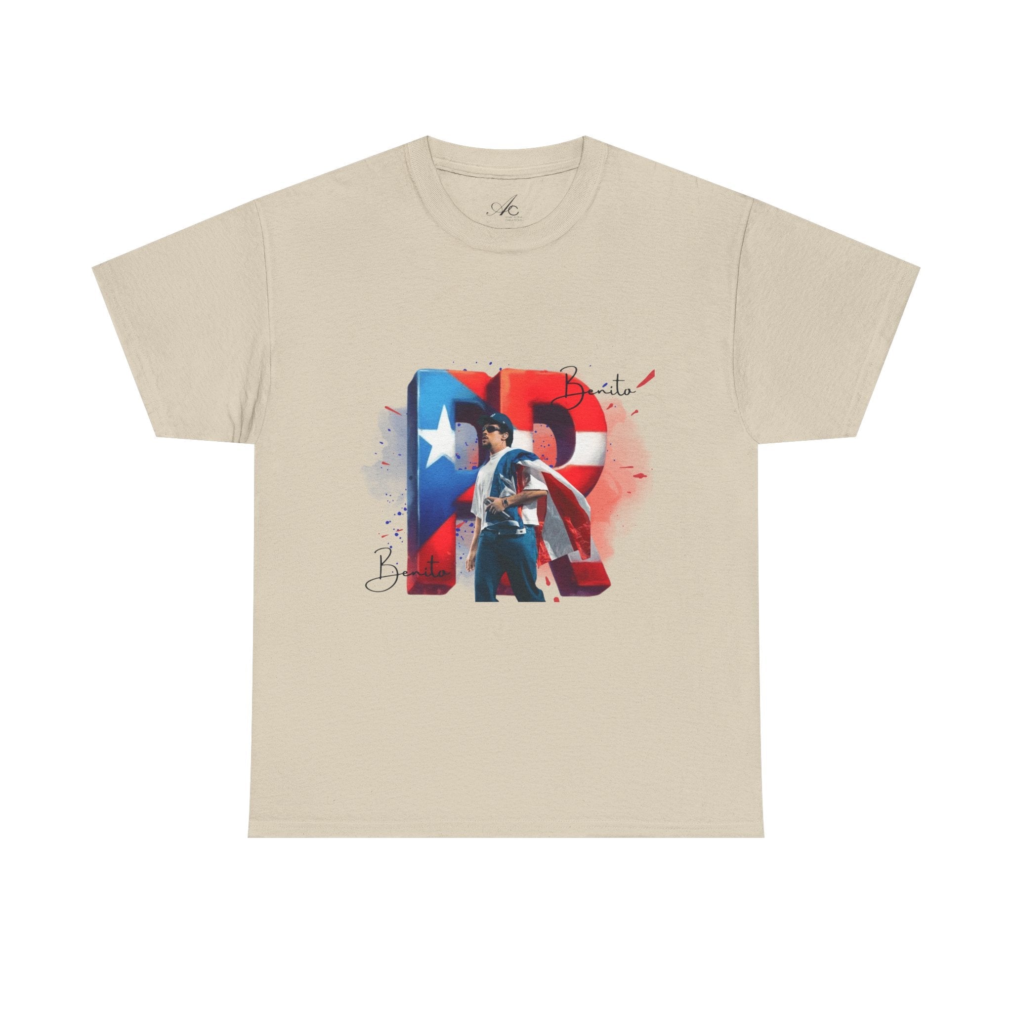 Puerto Rico Pride Collection Benito Pride Unisex Heavy Cotton Tee, Casual Wear, Gift Idea, Independence Day, Festival Outfit, Everyday Comfort - Metamorphosis Creations