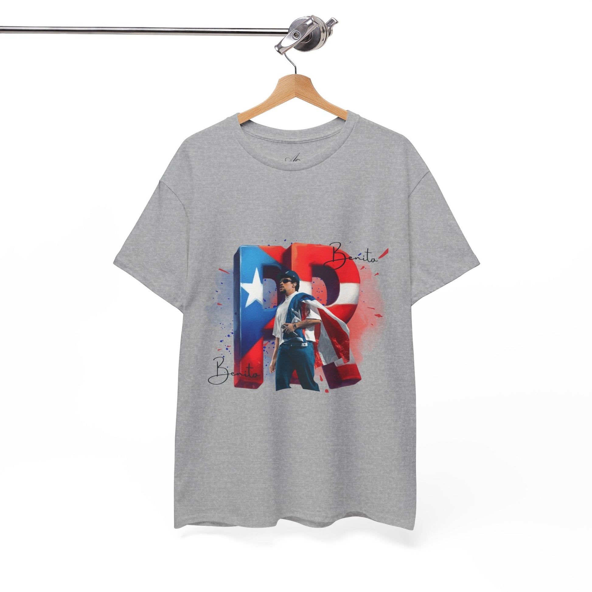 Puerto Rico Pride Collection Benito Pride Unisex Heavy Cotton Tee, Casual Wear, Gift Idea, Independence Day, Festival Outfit, Everyday Comfort - Metamorphosis Creations