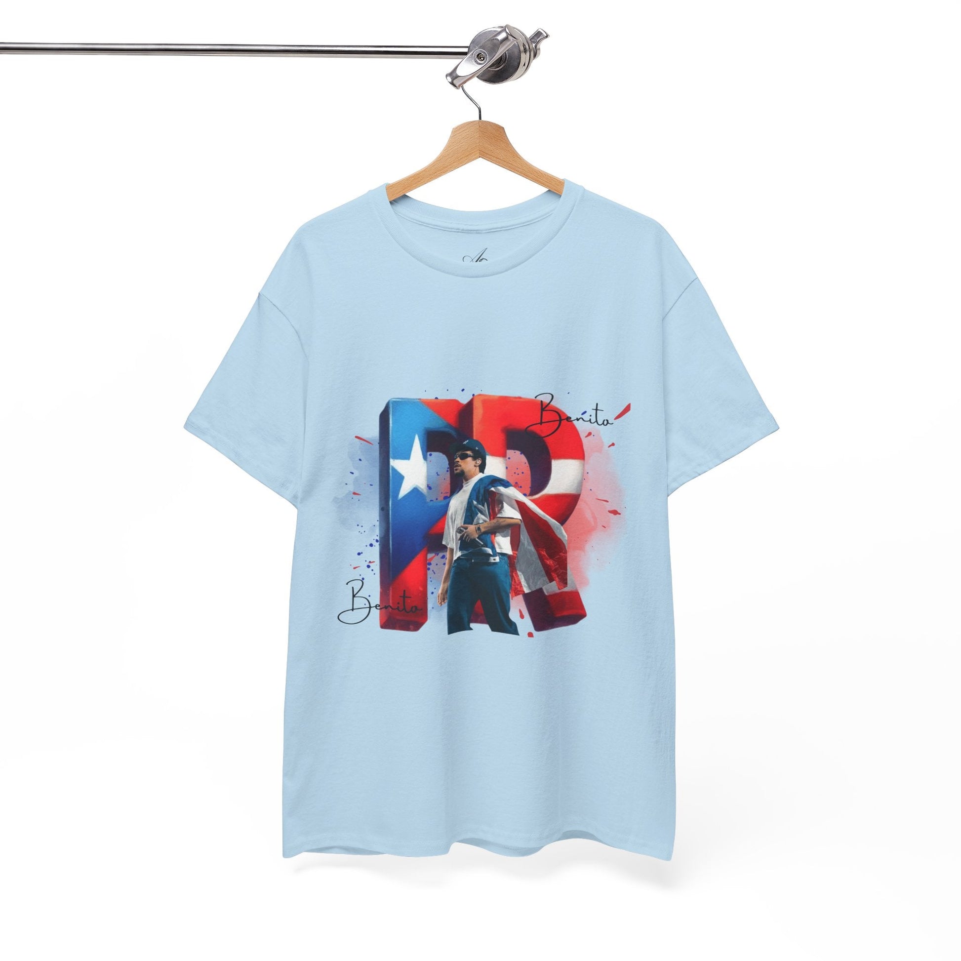 Puerto Rico Pride Collection Benito Pride Unisex Heavy Cotton Tee, Casual Wear, Gift Idea, Independence Day, Festival Outfit, Everyday Comfort - Metamorphosis Creations