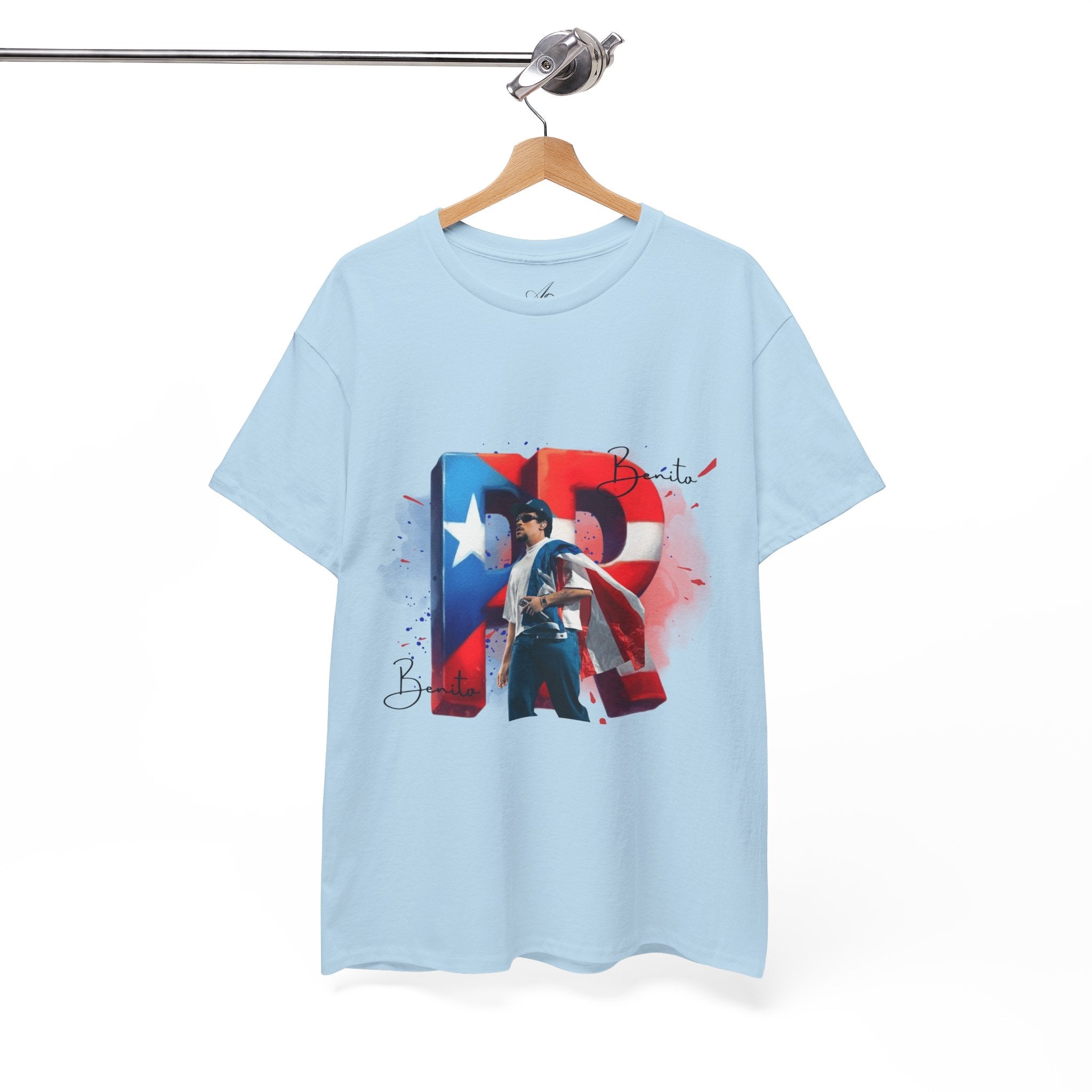 Puerto Rico Pride Collection Benito Pride Unisex Heavy Cotton Tee, Casual Wear, Gift Idea, Independence Day, Festival Outfit, Everyday Comfort - Metamorphosis Creations