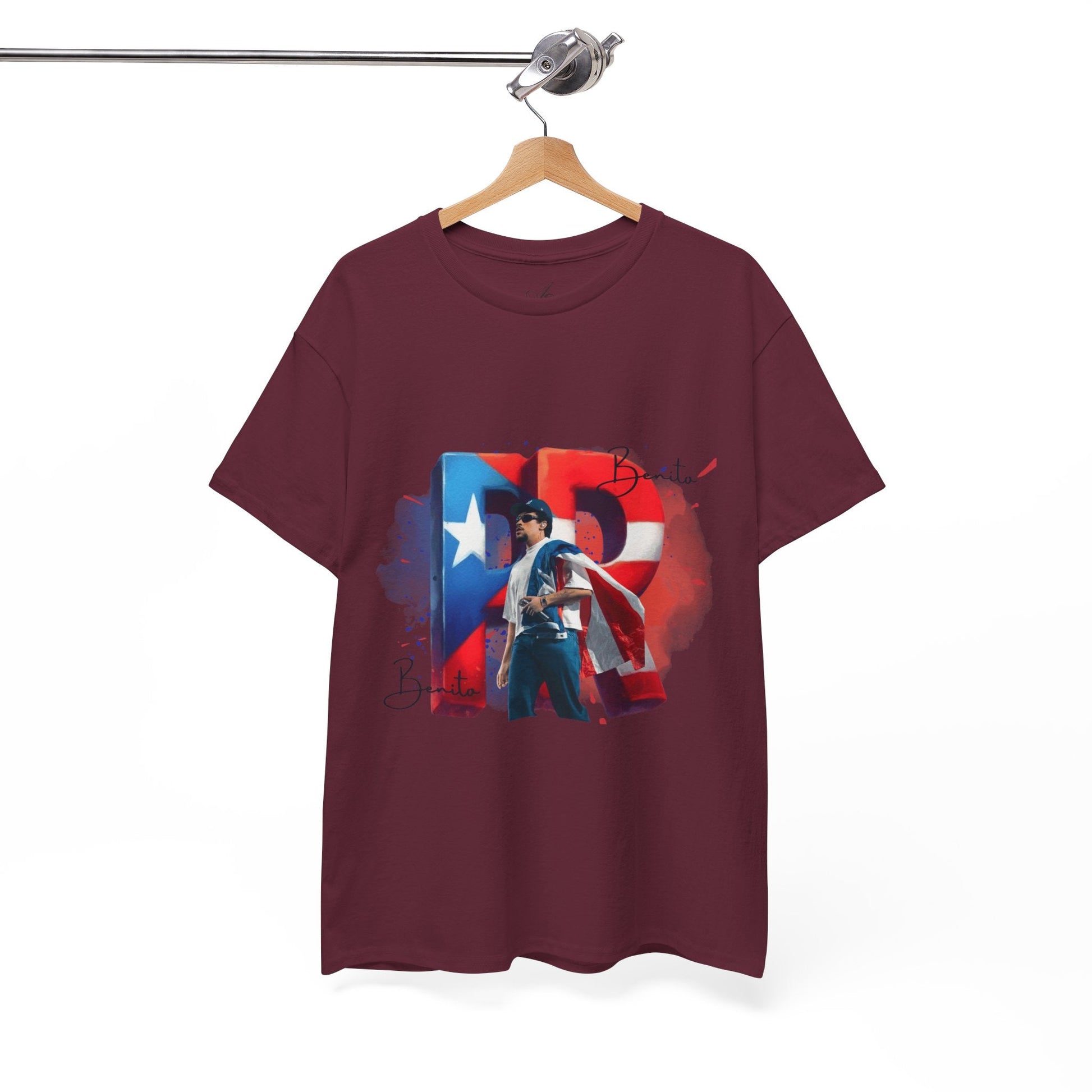 Puerto Rico Pride Collection Benito Pride Unisex Heavy Cotton Tee, Casual Wear, Gift Idea, Independence Day, Festival Outfit, Everyday Comfort - Metamorphosis Creations