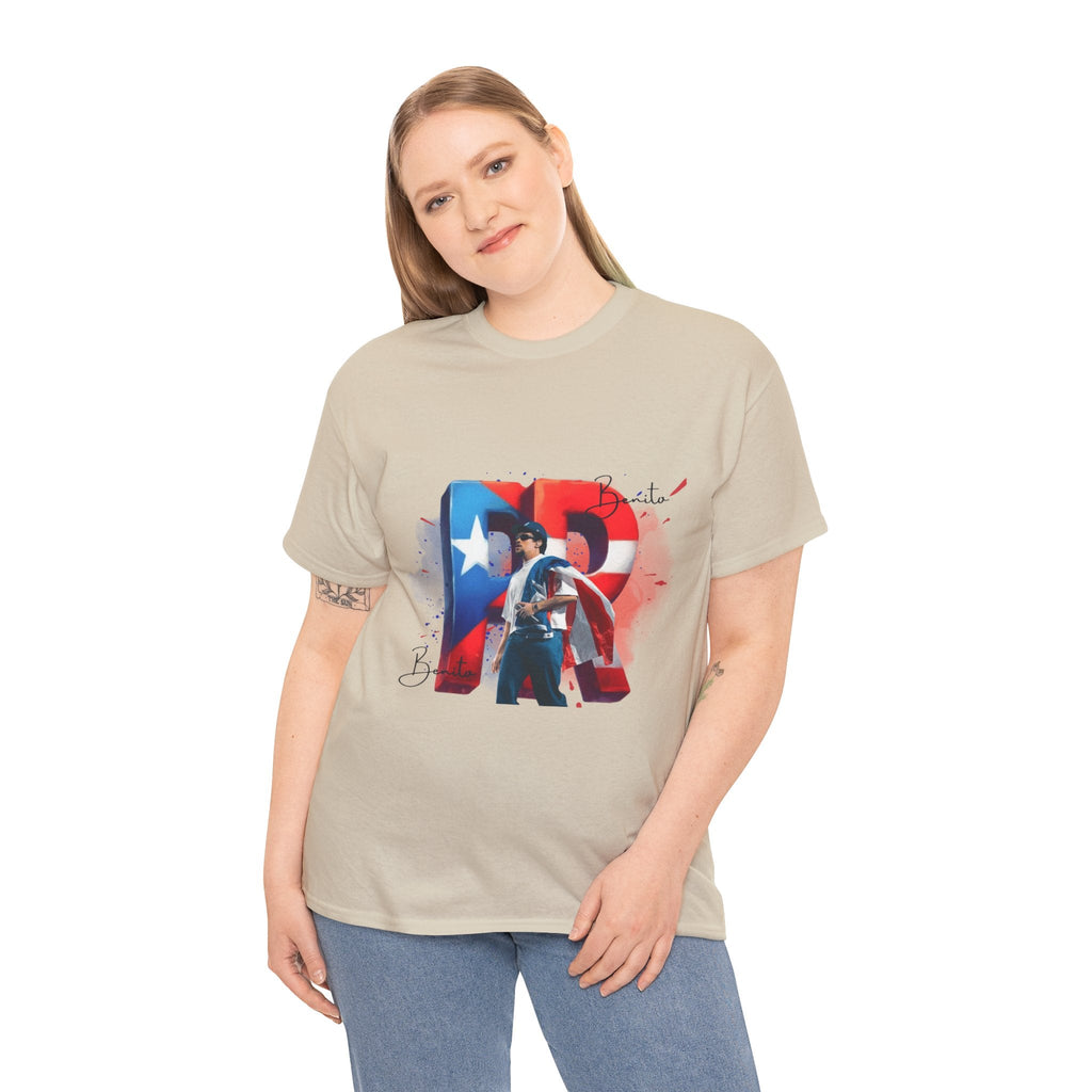 Puerto Rico Pride Collection Benito Pride Unisex Heavy Cotton Tee, Casual Wear, Gift Idea, Independence Day, Festival Outfit, Everyday Comfort - Metamorphosis Creations