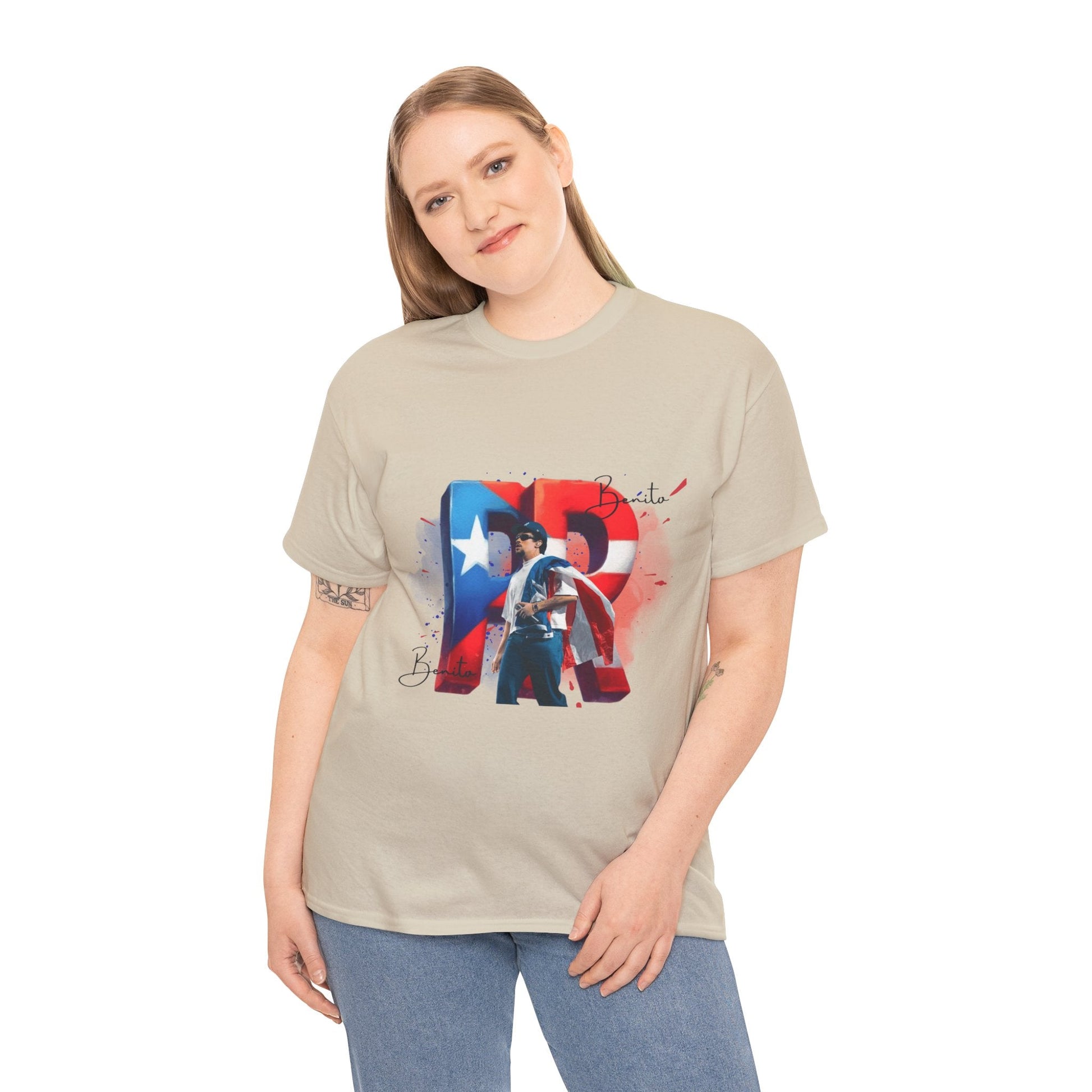 Puerto Rico Pride Collection Benito Pride Unisex Heavy Cotton Tee, Casual Wear, Gift Idea, Independence Day, Festival Outfit, Everyday Comfort - Metamorphosis Creations