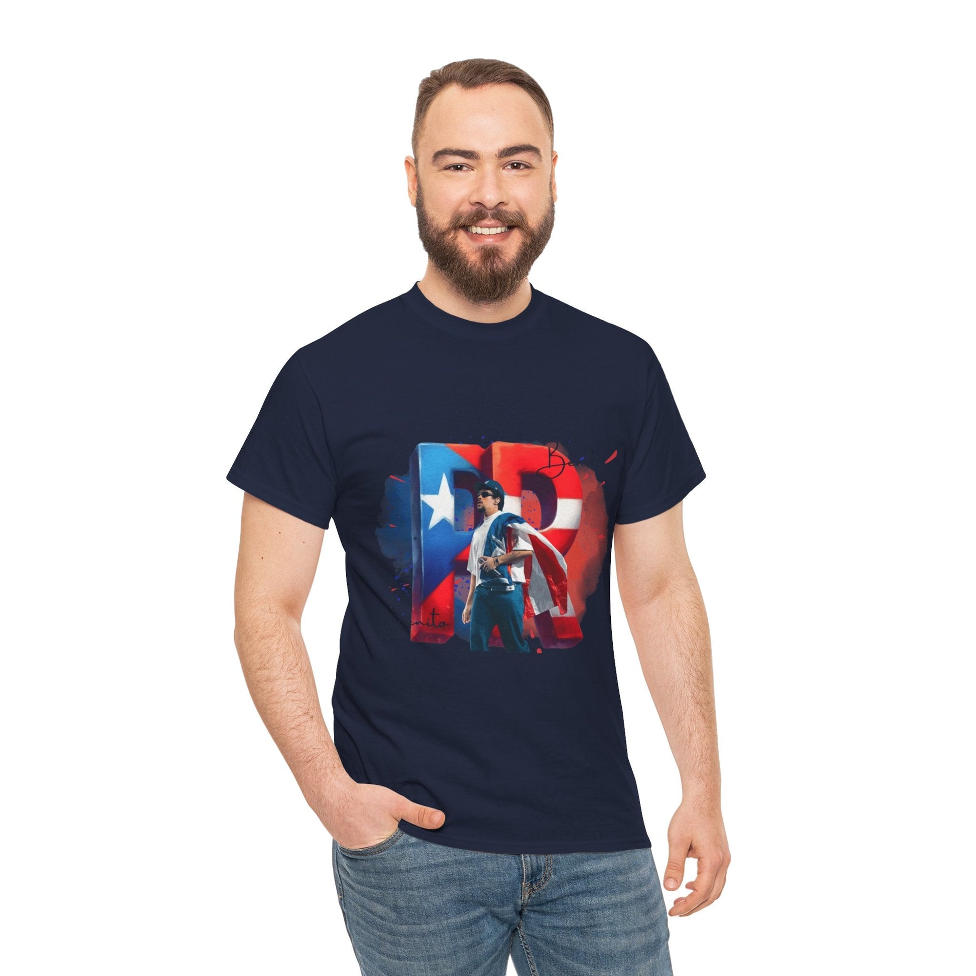Puerto Rico Pride Collection Benito Pride Unisex Heavy Cotton Tee, Casual Wear, Gift Idea, Independence Day, Festival Outfit, Everyday Comfort - Metamorphosis Creations