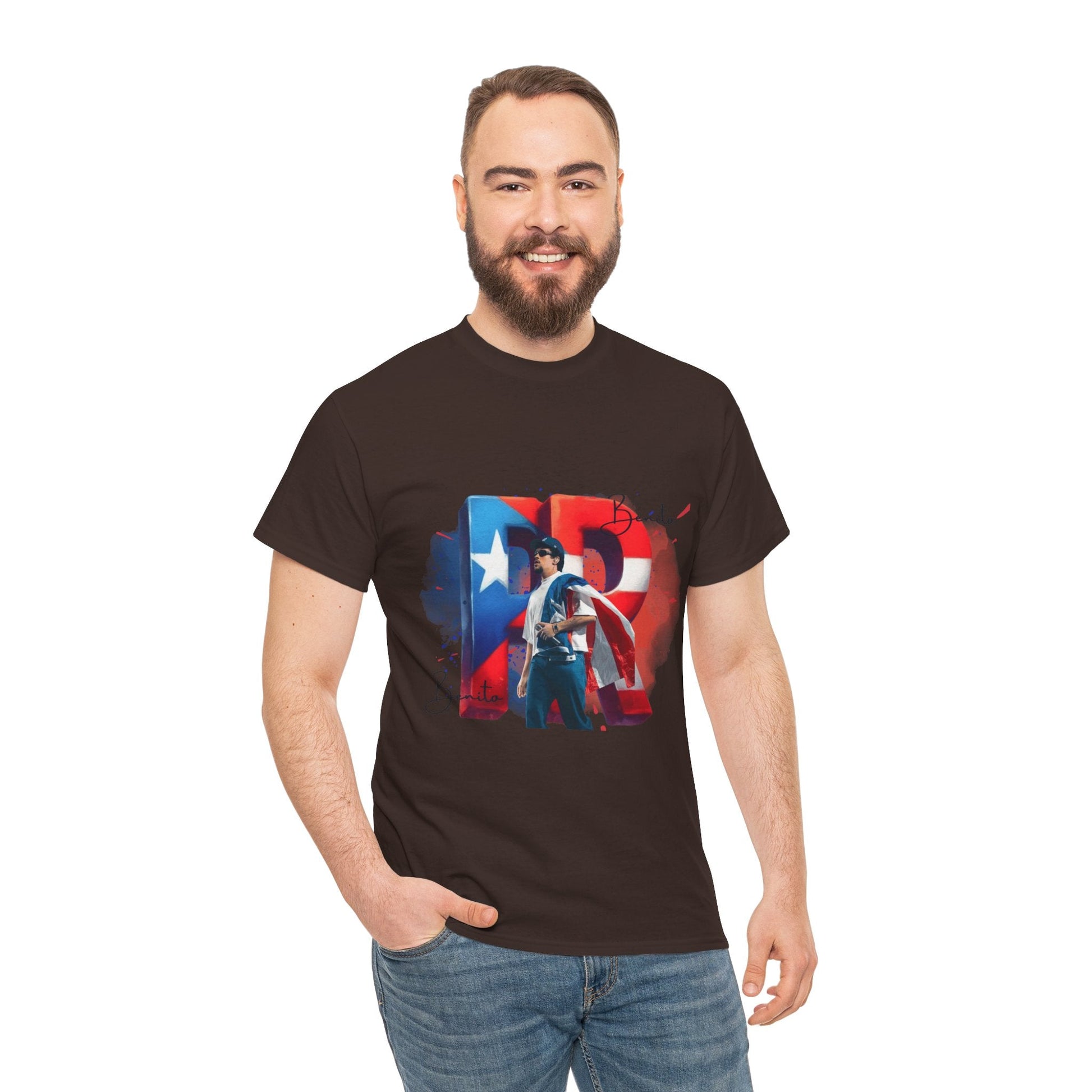 Puerto Rico Pride Collection Benito Pride Unisex Heavy Cotton Tee, Casual Wear, Gift Idea, Independence Day, Festival Outfit, Everyday Comfort - Metamorphosis Creations