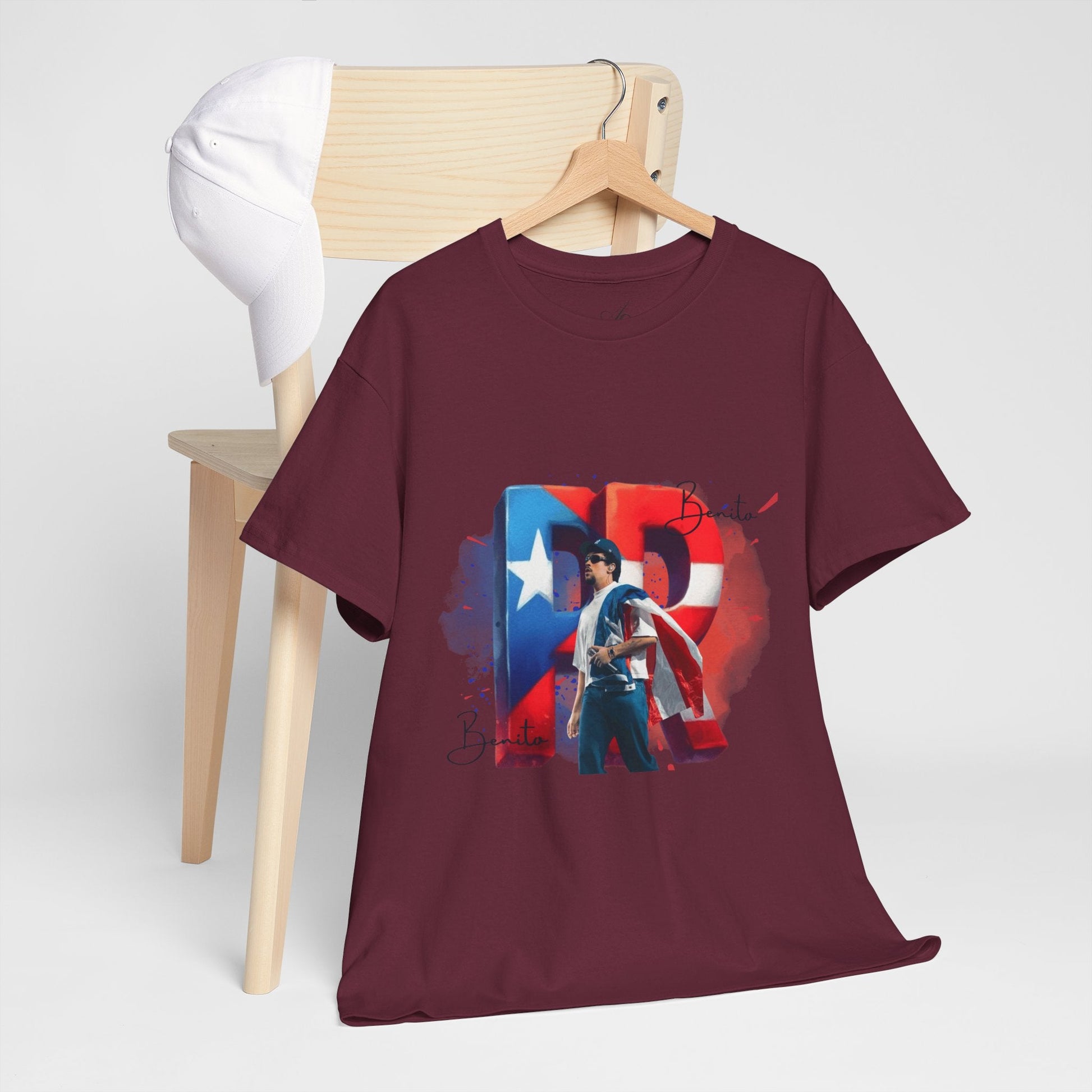 Puerto Rico Pride Collection Benito Pride Unisex Heavy Cotton Tee, Casual Wear, Gift Idea, Independence Day, Festival Outfit, Everyday Comfort - Metamorphosis Creations