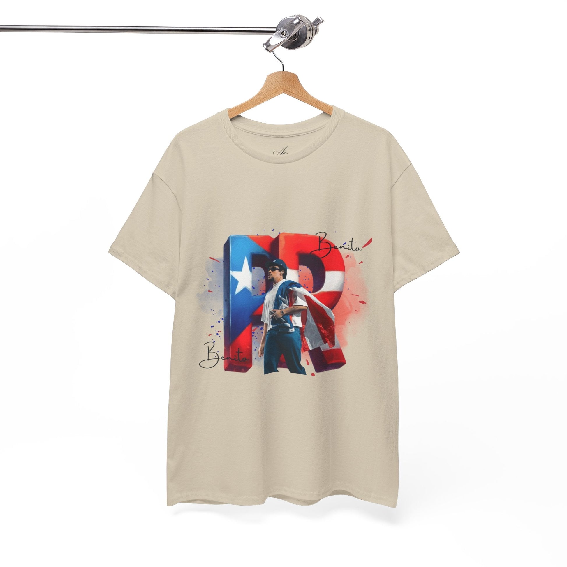 Puerto Rico Pride Collection Benito Pride Unisex Heavy Cotton Tee, Casual Wear, Gift Idea, Independence Day, Festival Outfit, Everyday Comfort - Metamorphosis Creations