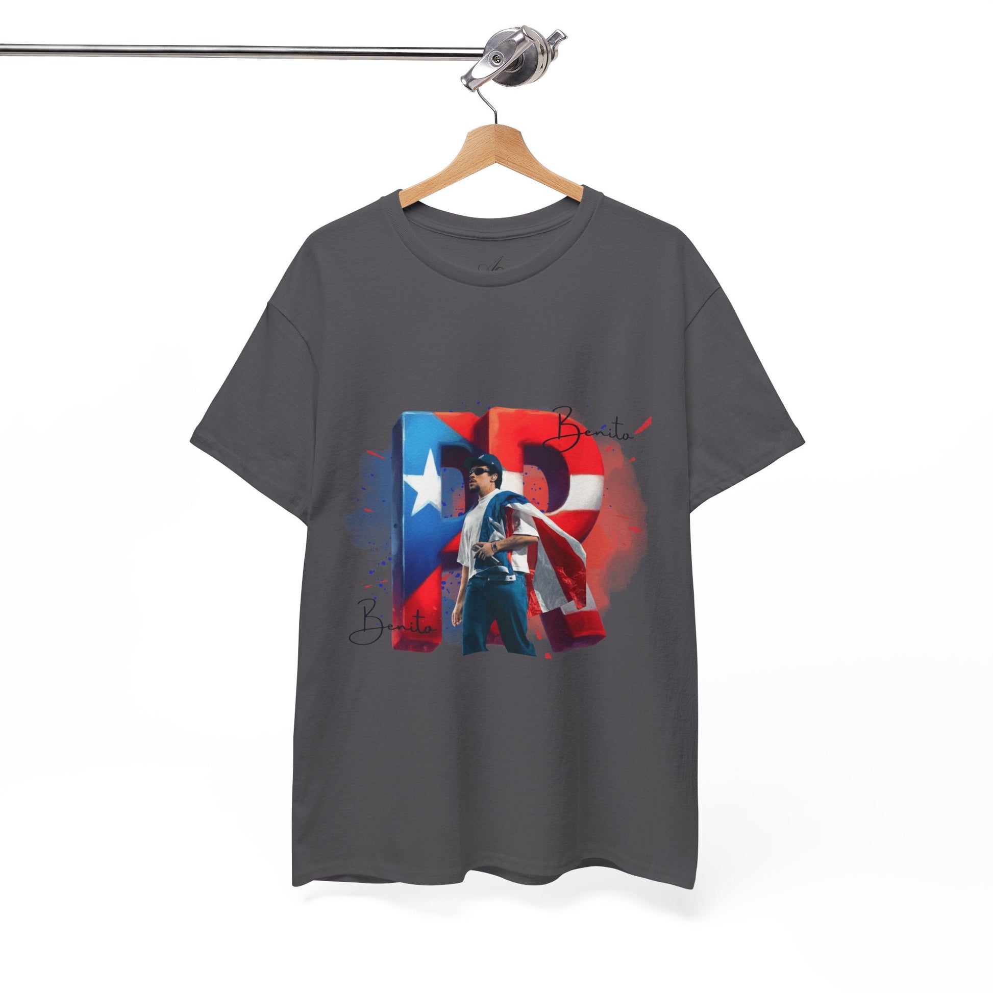 Puerto Rico Pride Collection Benito Pride Unisex Heavy Cotton Tee, Casual Wear, Gift Idea, Independence Day, Festival Outfit, Everyday Comfort - Metamorphosis Creations