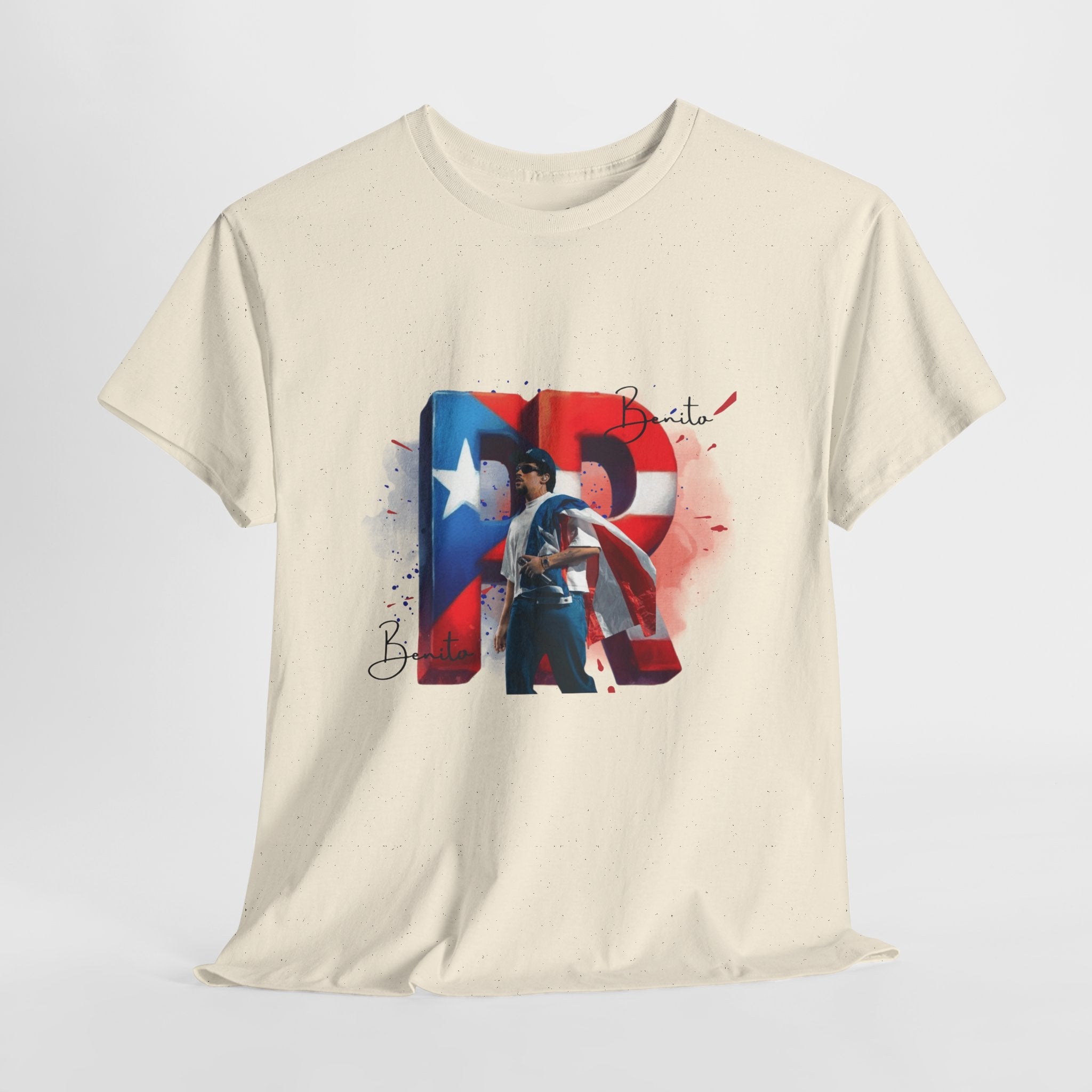 Puerto Rico Pride Collection Benito Pride Unisex Heavy Cotton Tee, Casual Wear, Gift Idea, Independence Day, Festival Outfit, Everyday Comfort - Metamorphosis Creations