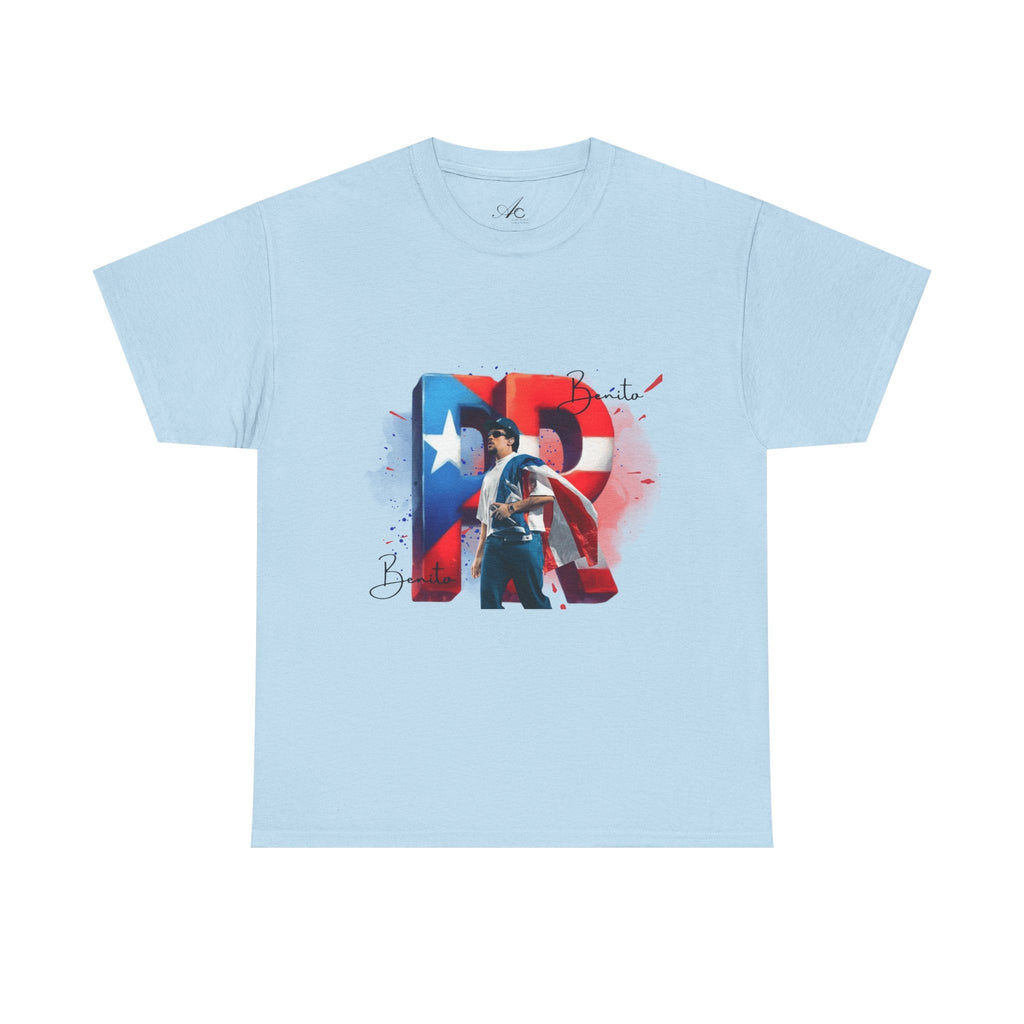 Puerto Rico Pride Collection Benito Pride Unisex Heavy Cotton Tee, Casual Wear, Gift Idea, Independence Day, Festival Outfit, Everyday Comfort - Metamorphosis Creations