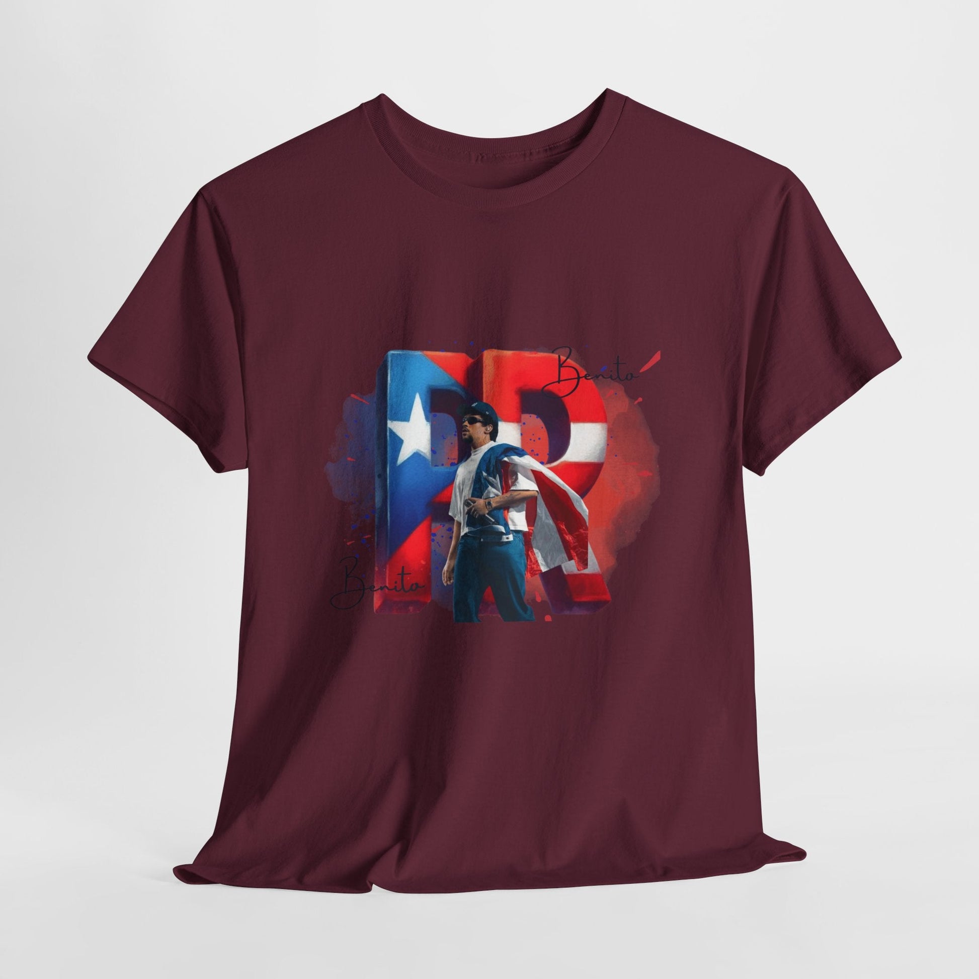 Puerto Rico Pride Collection Benito Pride Unisex Heavy Cotton Tee, Casual Wear, Gift Idea, Independence Day, Festival Outfit, Everyday Comfort - Metamorphosis Creations