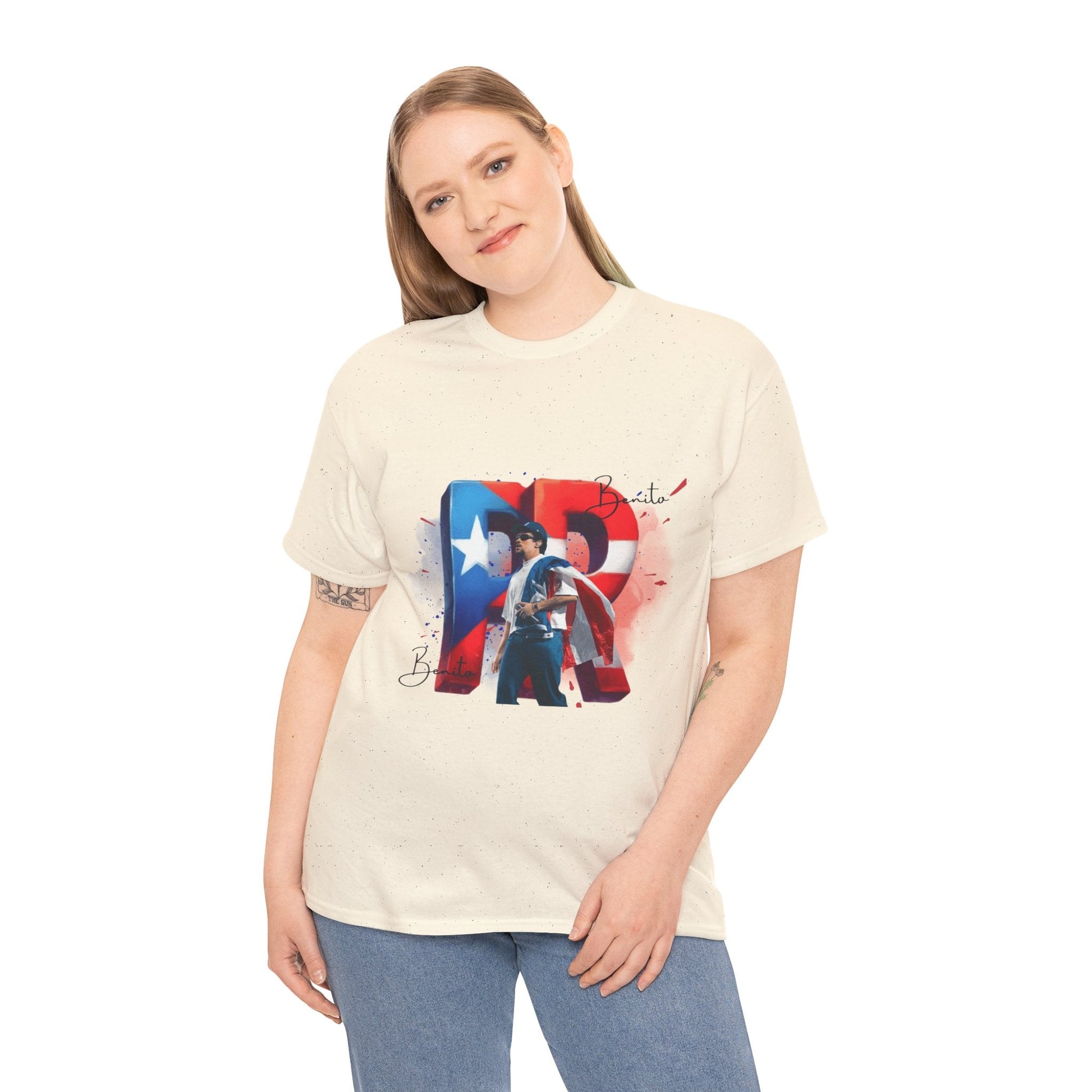 Puerto Rico Pride Collection Benito Pride Unisex Heavy Cotton Tee, Casual Wear, Gift Idea, Independence Day, Festival Outfit, Everyday Comfort - Metamorphosis Creations