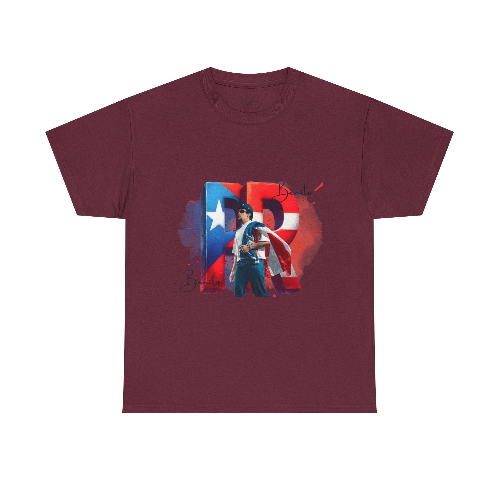 Puerto Rico Pride Collection Benito Pride Unisex Heavy Cotton Tee, Casual Wear, Gift Idea, Independence Day, Festival Outfit, Everyday Comfort - Metamorphosis Creations