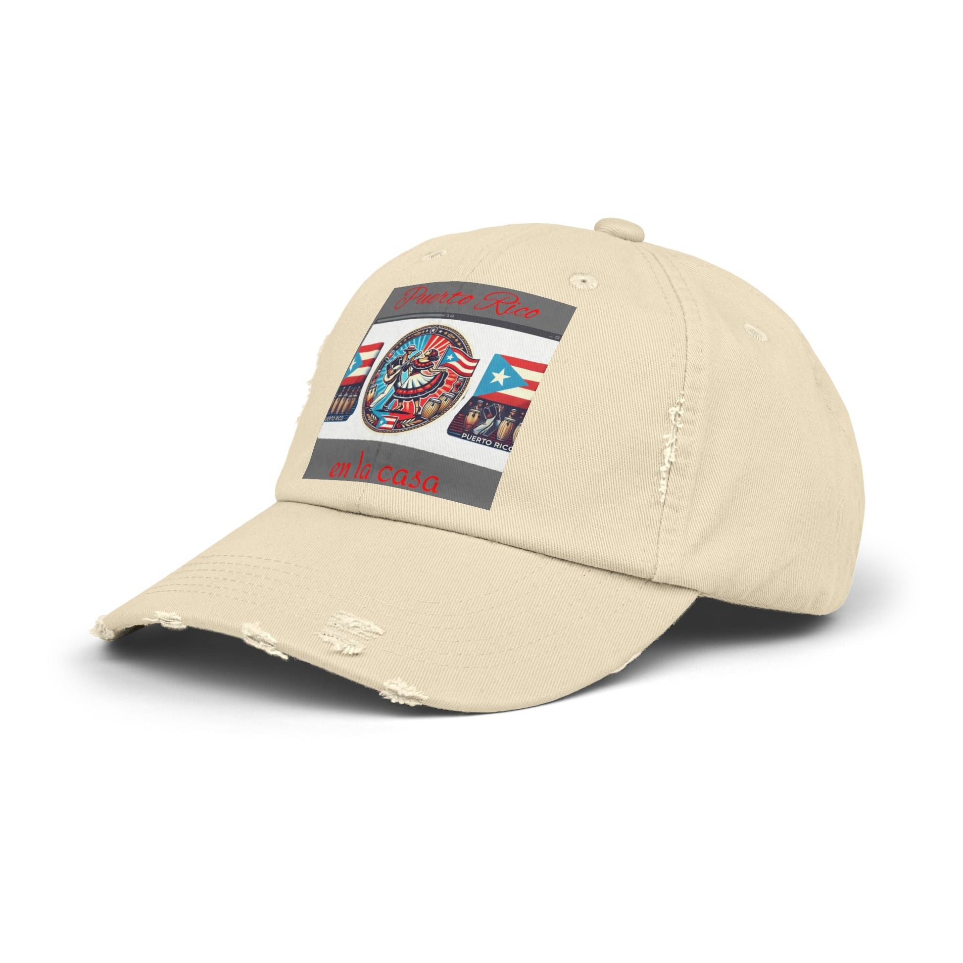 Puerto Rico Pride Distressed Cap, Unisex Baseball Cap, Travel Hat, Gift for Him or Her, Caribbean Spirit, Summer Fashion - Metamorphosis Creations