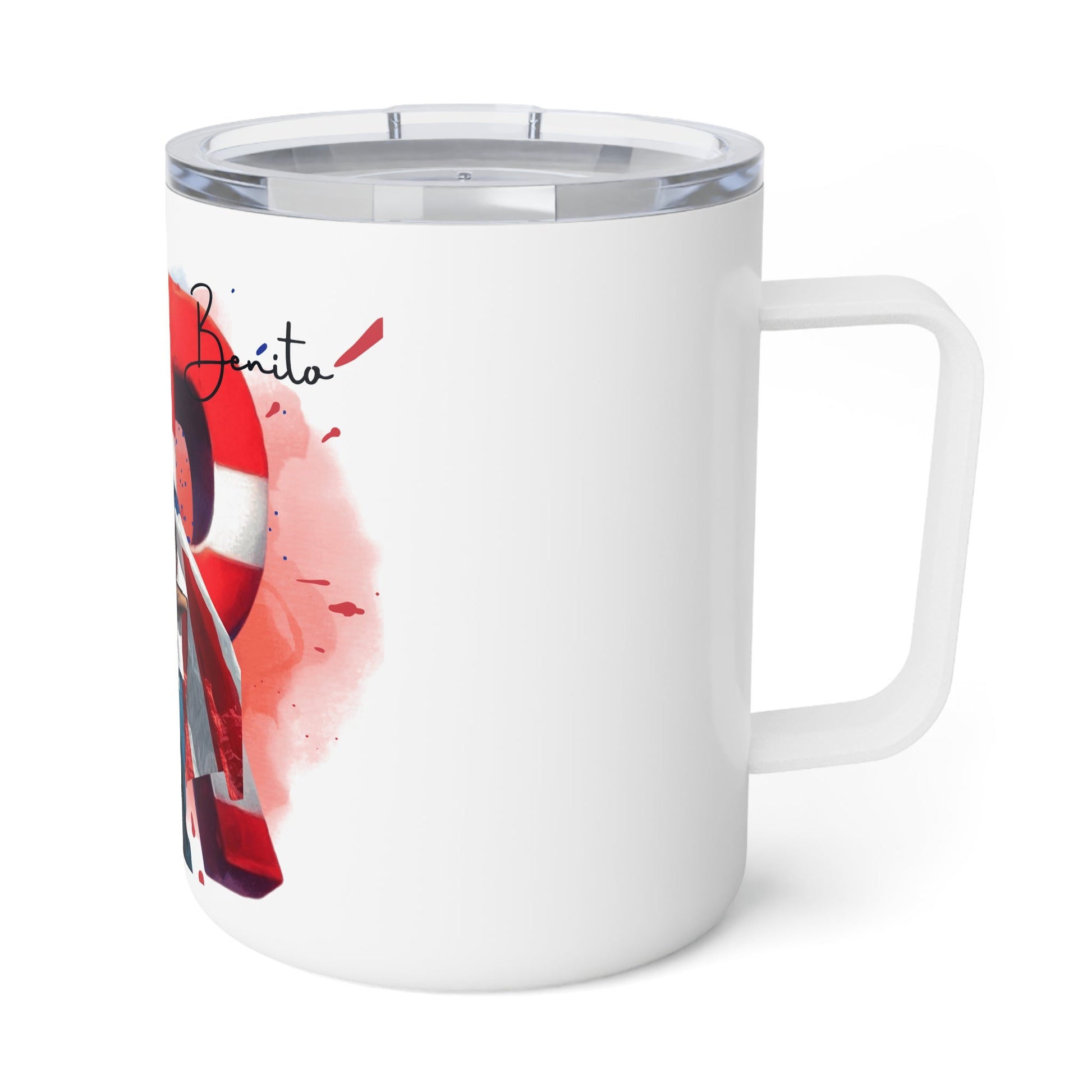 Puerto Rico Pride Insulated Coffee Mug - 10oz Travel Cup, Unique Gift for Coffee Lovers, Perfect for Celebrations, Personalized, [...] - Metamorphosis Creations