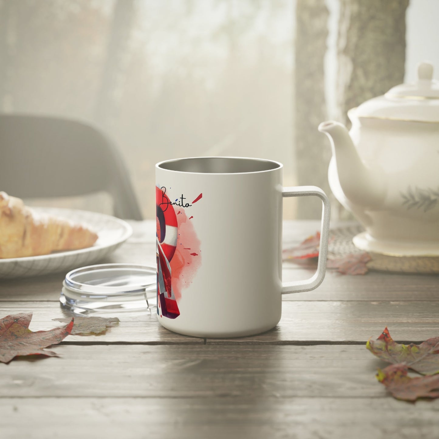 Puerto Rico Pride Insulated Coffee Mug - 10oz Travel Cup, Unique Gift for Coffee Lovers, Perfect for Celebrations, Personalized, [...] - Metamorphosis Creations
