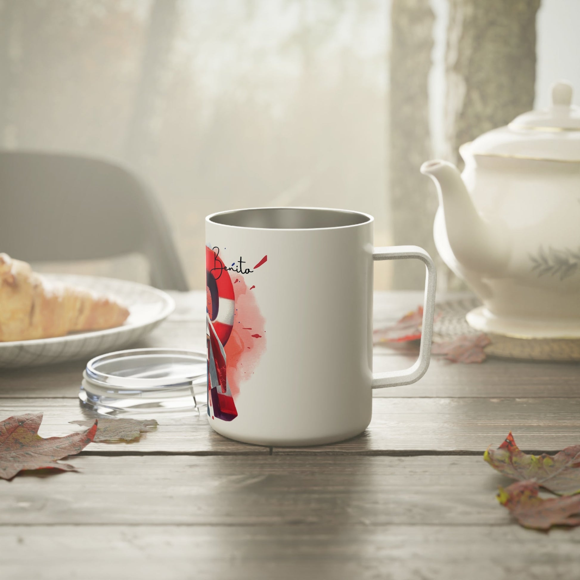 Puerto Rico Pride Insulated Coffee Mug - 10oz Travel Cup, Unique Gift for Coffee Lovers, Perfect for Celebrations, Personalized, [...] - Metamorphosis Creations