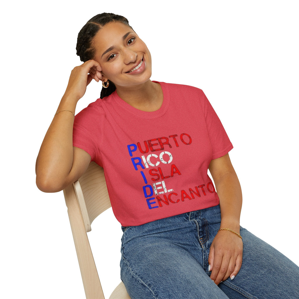 Puerto Rico Pride Tee – LGBTQ+ Unisex Softstyle Shirt for Festivals & Heritage Celebrations - Metamorphosis Creations