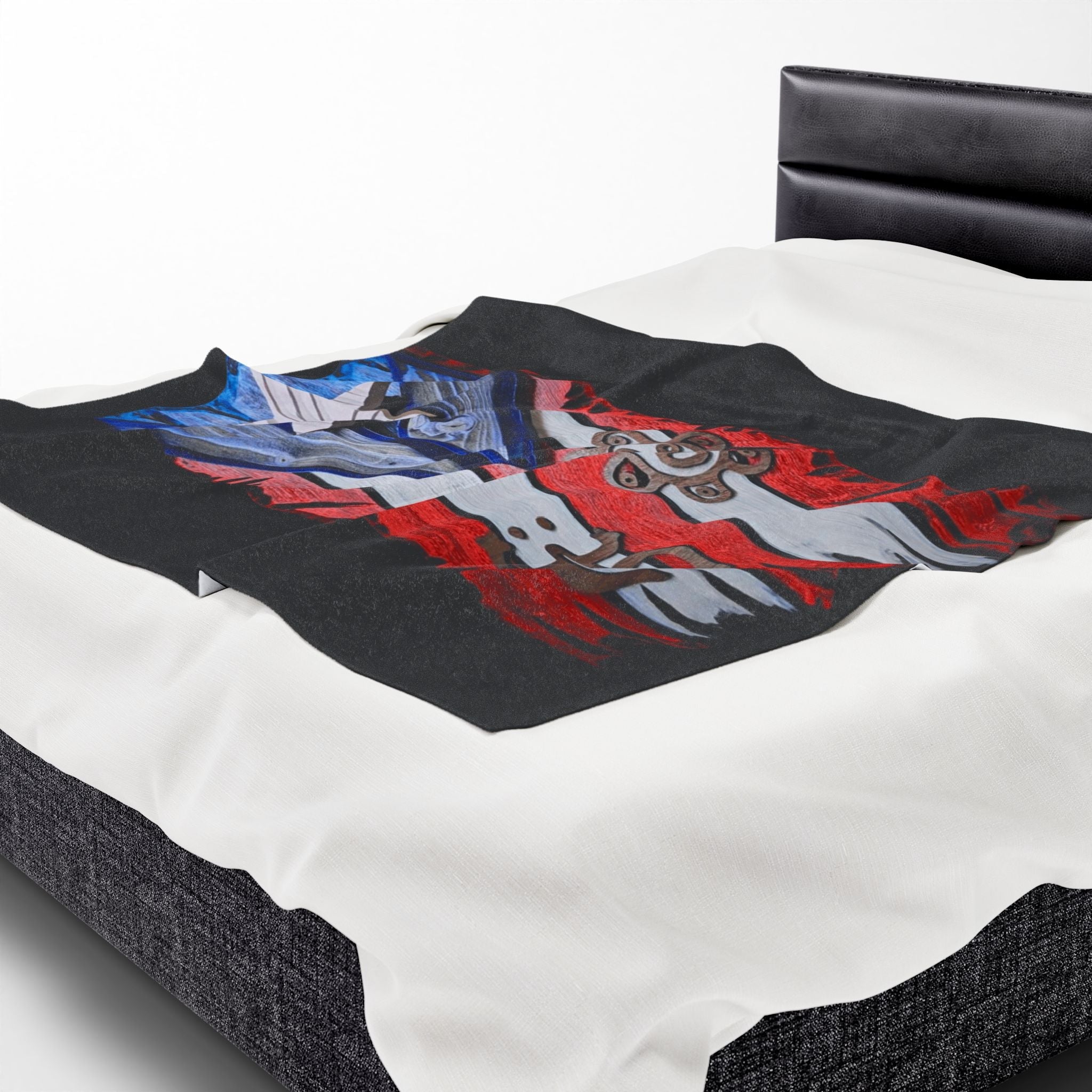 Puerto Rico Pride Velveteen Plush Blanket | Cozy Home Decor, Spirit of Cuba, Travel Gift, Cultural Blanket, Ideal for Festivals - Metamorphosis Creations