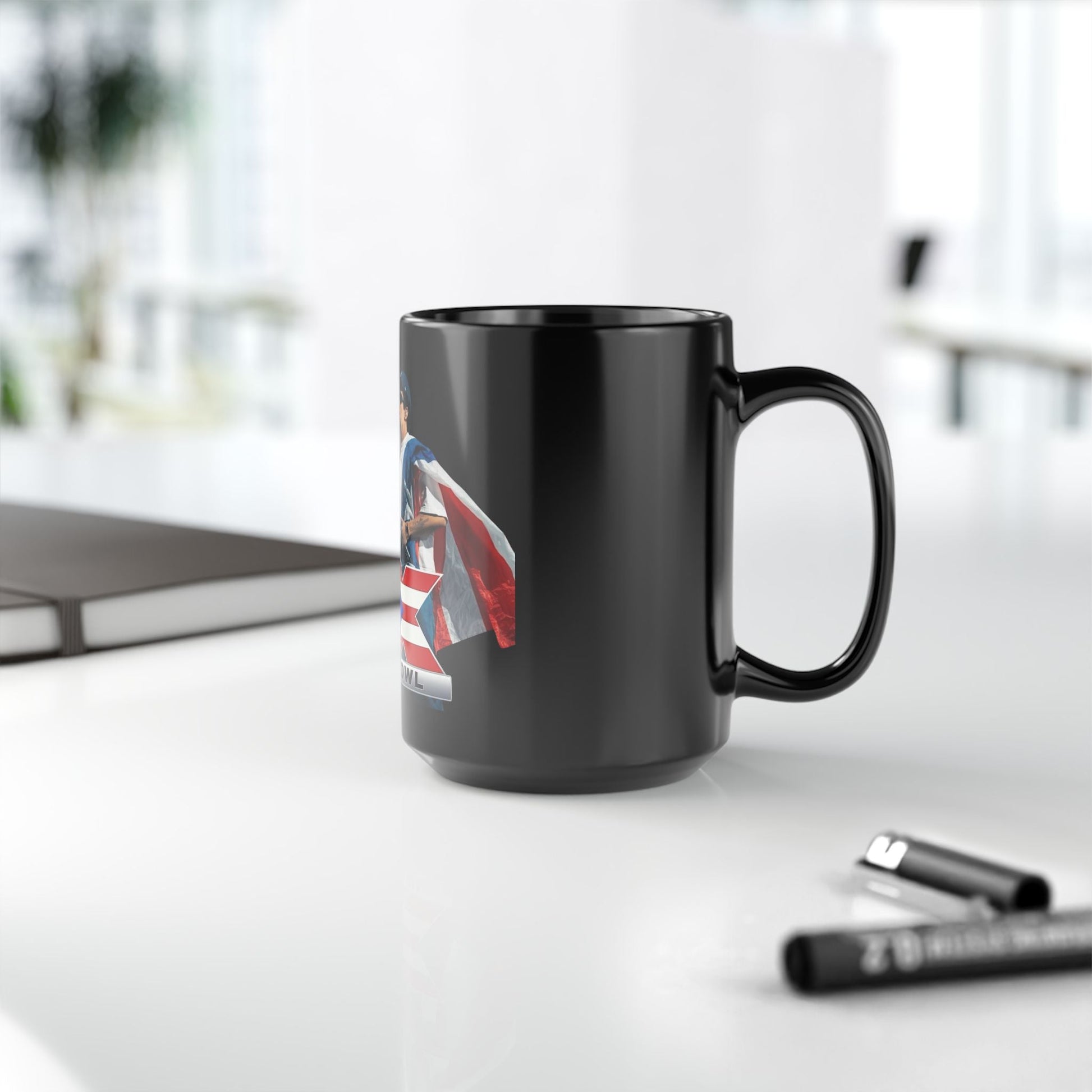 Puerto Rico Super Bowl Themed Black Mug, Perfect for Game Day, Football Fan Gift, 15oz Coffee Cup, Sports Memorabilia, NFL Celebration - Metamorphosis Creations