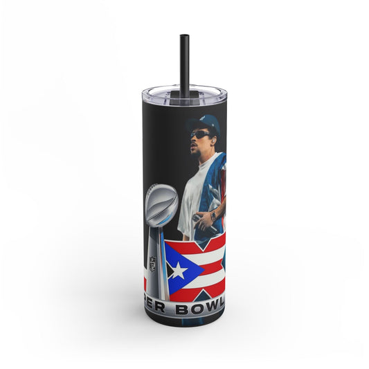 Puerto Rico Super Bowl - Themed Matte Tumbler, Sports Fan Mug, Gift for Football Lovers, Game Day Drinkware, Custom Tumbler - Metamorphosis Creations