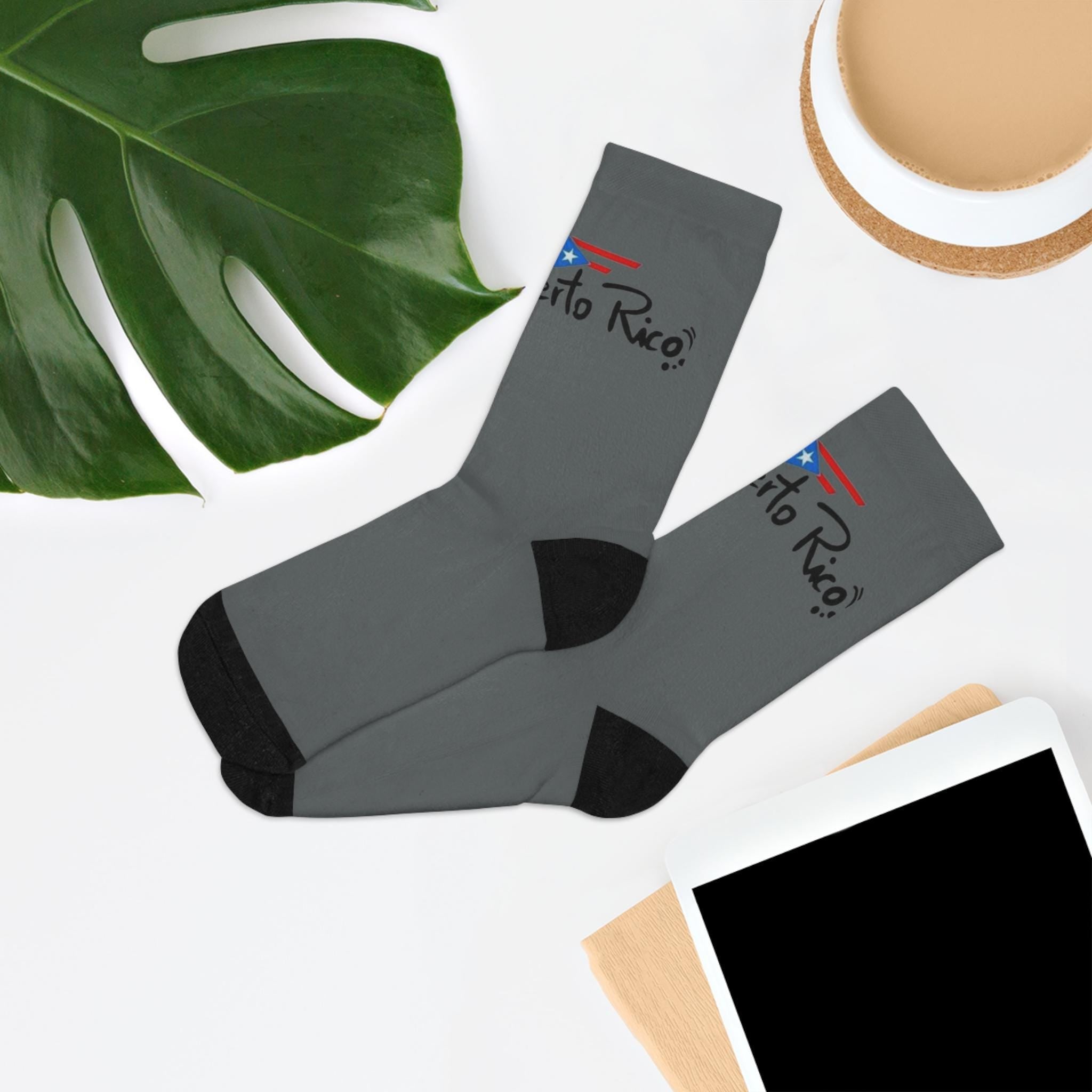 Puerto Rico - Themed Gift Socks Recycled Poly Socks - Metamorphosis Creations