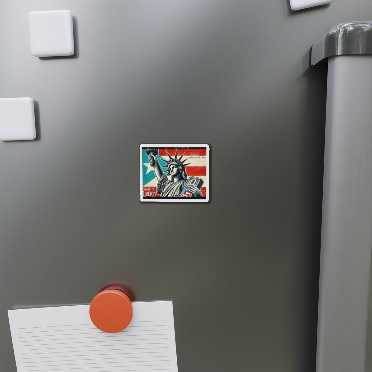 Puerto Rico - themed stickebLiberty Die - Cut Magnet | Vintage Statue of Liberty Design, Home Decor, USA Gifts, Travel Souvenir, Wall Art - Metamorphosis Creations