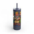 Puerto Rico Traditions Coquito Cute Skinny Matte Drink Cup | Ideal for Parties, Gifts, and Everyday Use | Fun King Design - Metamorphosis Creations