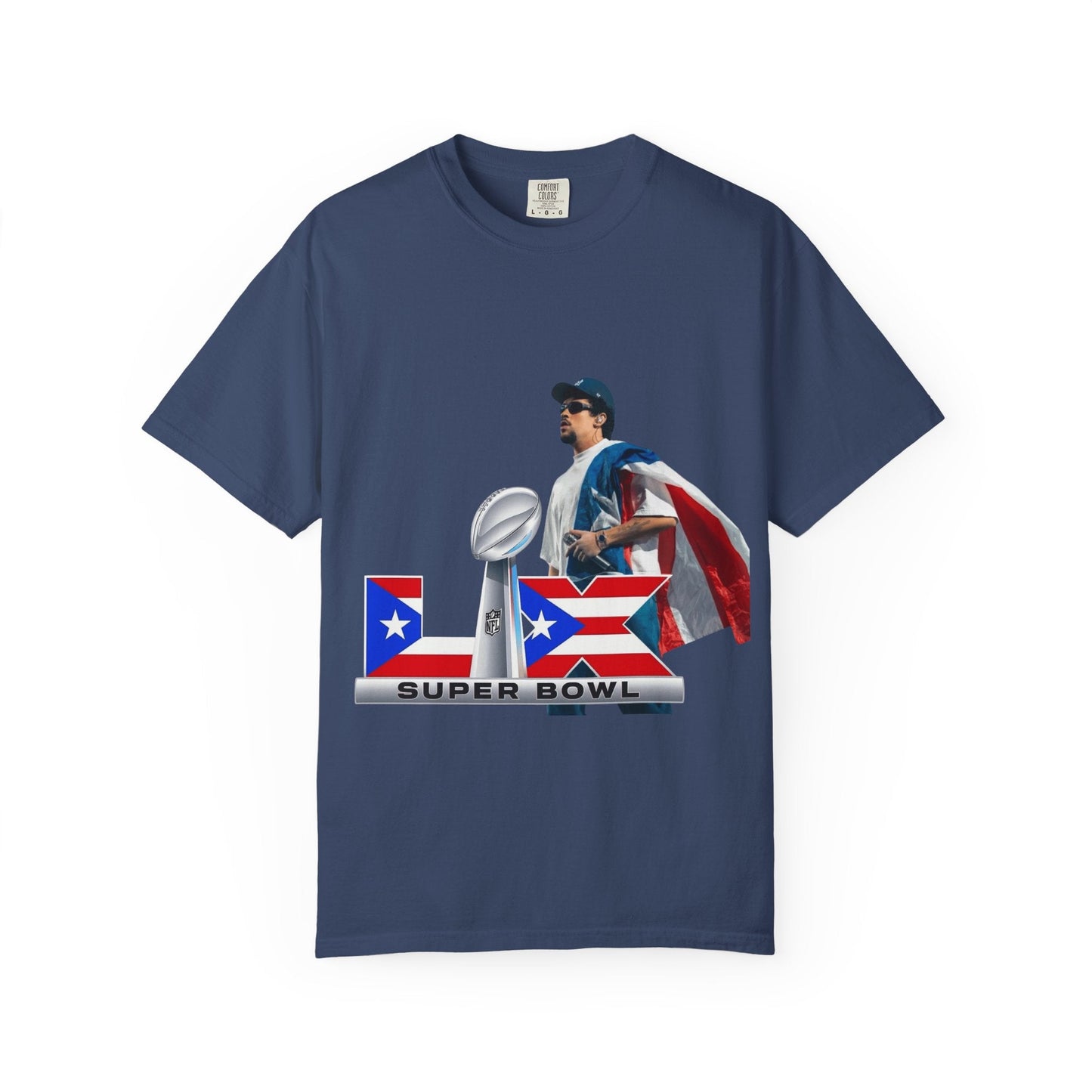 Puerto Rico Unisex Garment - Dyed T-Shirt, Football Fan Tee, Game Day Apparel, Sports Merchandise, Gifts for Men and Women - Metamorphosis Creations