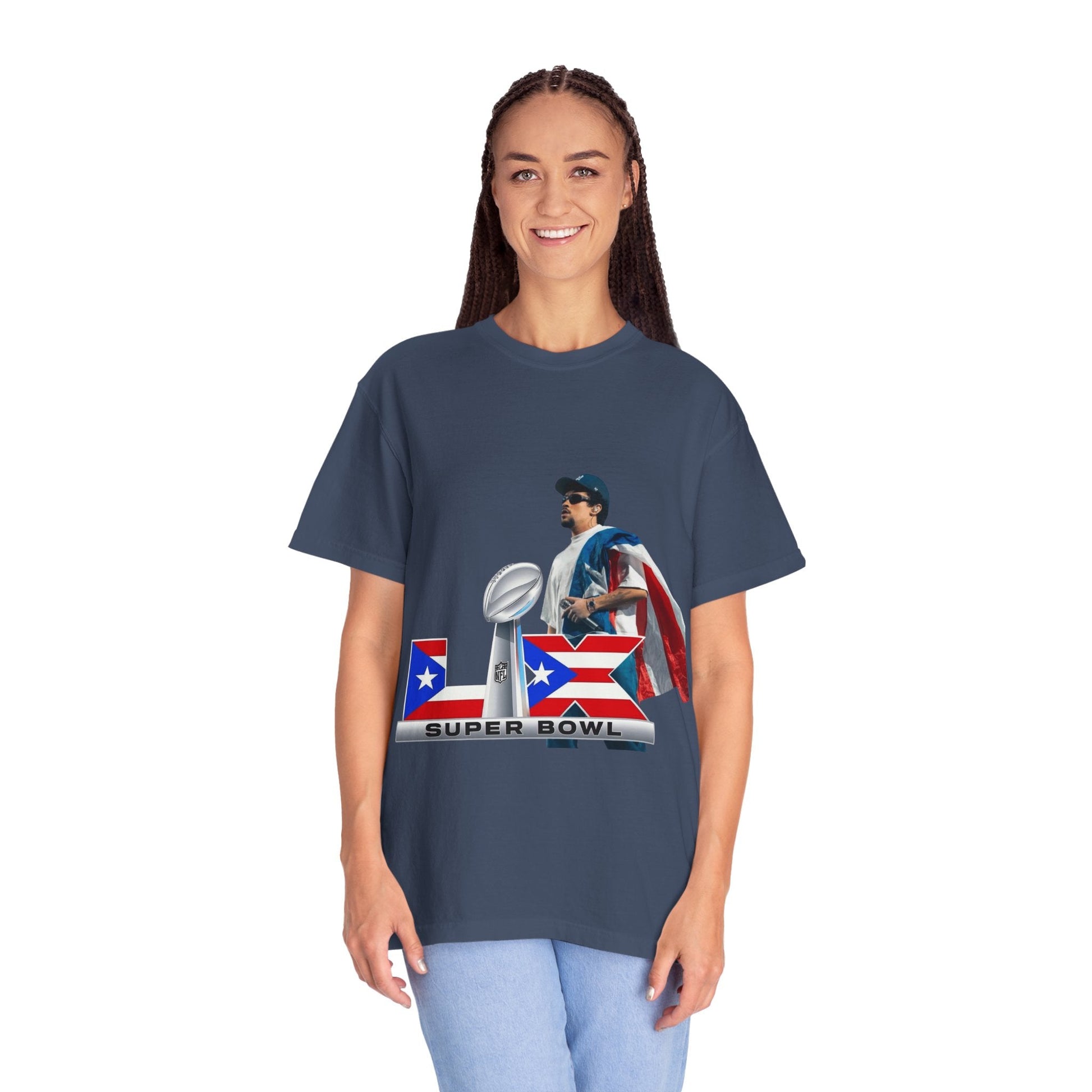 Puerto Rico Unisex Garment - Dyed T-Shirt, Football Fan Tee, Game Day Apparel, Sports Merchandise, Gifts for Men and Women - Metamorphosis Creations
