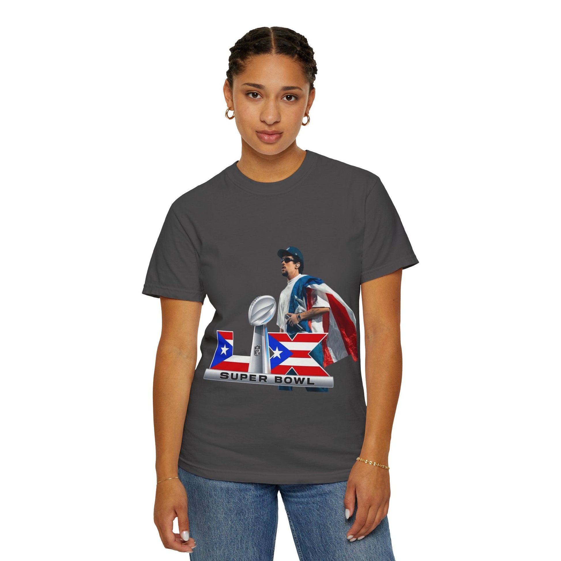 Puerto Rico Unisex Garment - Dyed T-Shirt, Football Fan Tee, Game Day Apparel, Sports Merchandise, Gifts for Men and Women - Metamorphosis Creations