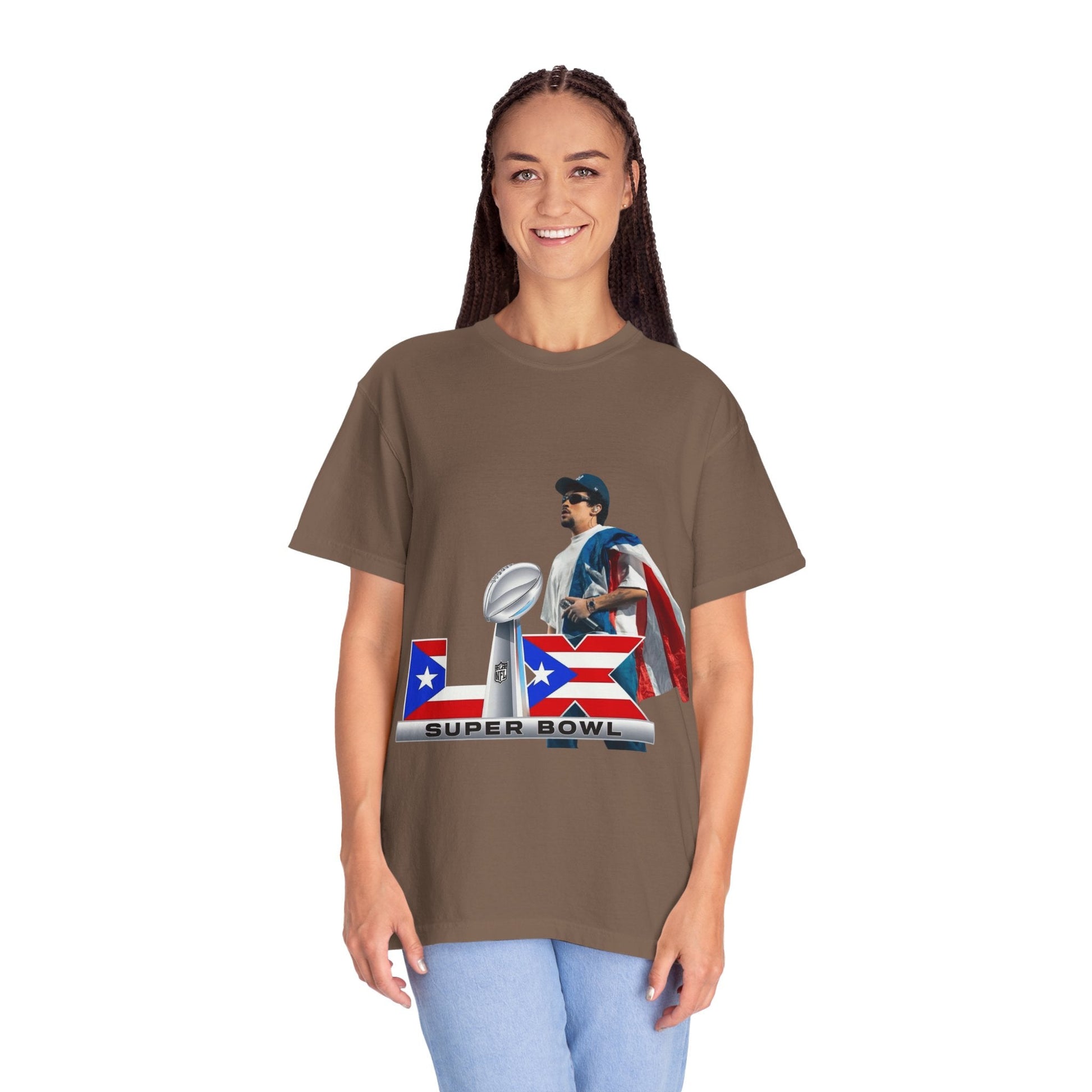 Puerto Rico Unisex Garment - Dyed T-Shirt, Football Fan Tee, Game Day Apparel, Sports Merchandise, Gifts for Men and Women - Metamorphosis Creations