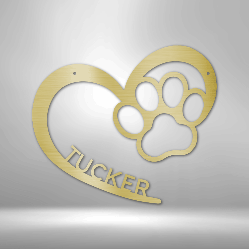 Puppy Love Monogram - Steel Sign - Metamorphosis Creations