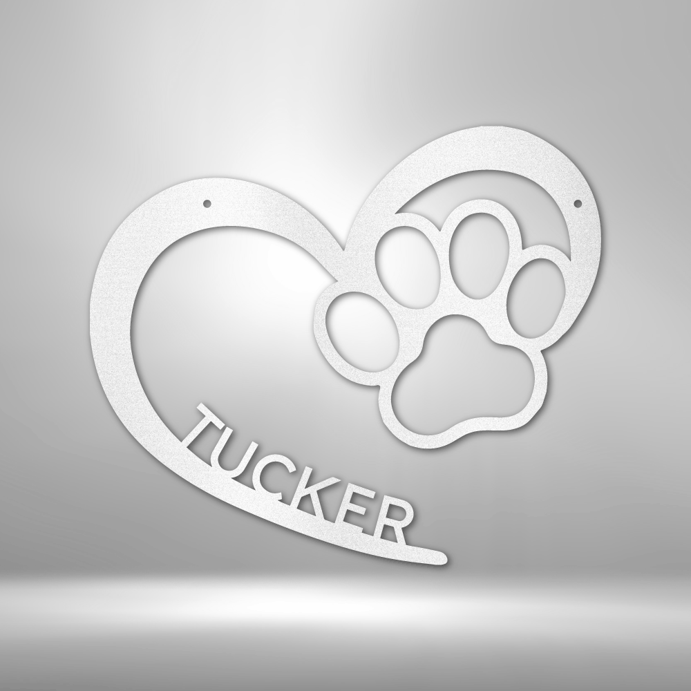 Puppy Love Monogram - Steel Sign - Metamorphosis Creations