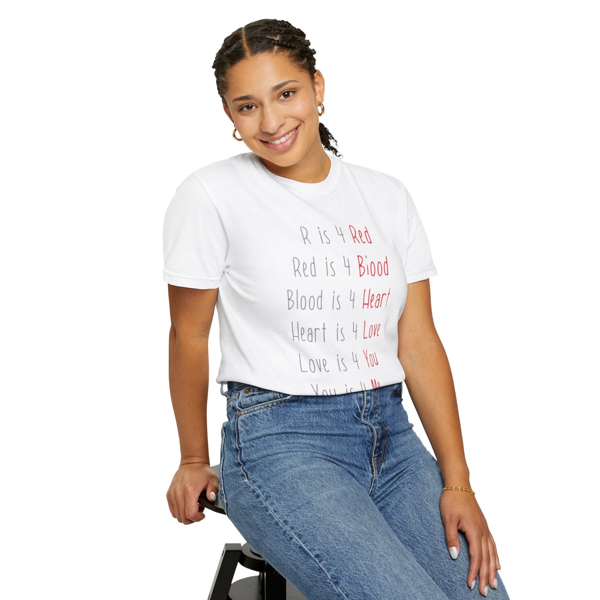Radiate Positivity Heartfelt Unisex T-Shirt | Love & Connection Design | Gift for Loved Ones, Casual Wear, Valentine's Day, Anniversary, Family Bonding - Metamorphosis Creations