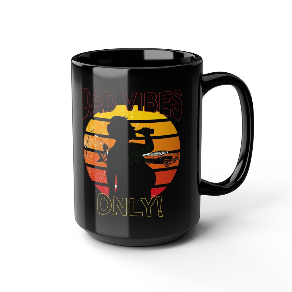 Retro Dad Vibes Only Mug Fun Gift for Dads Cool Coffee Mug Perfect for Father's Day - Metamorphosis Creations