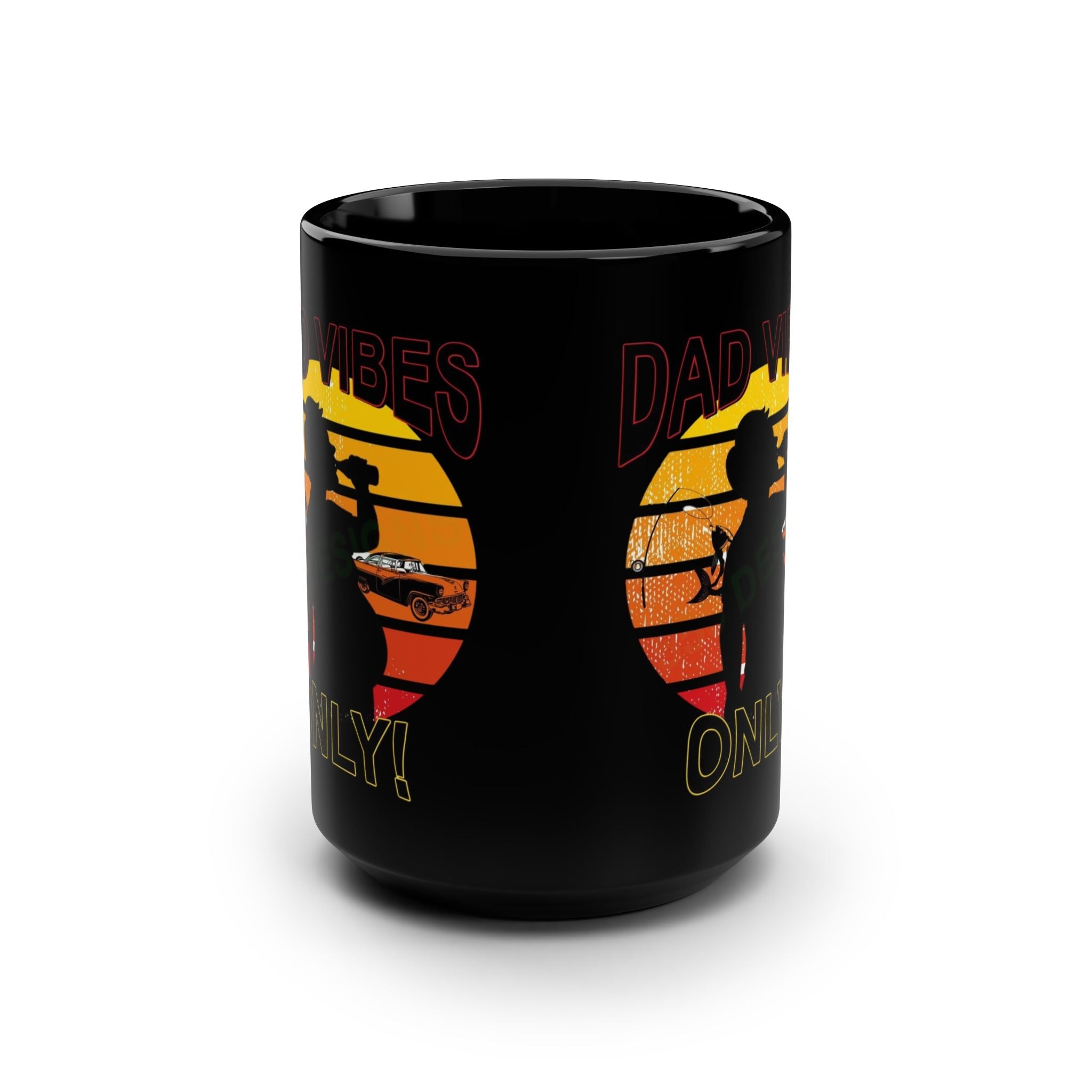 Retro Dad Vibes Only Mug Fun Gift for Dads Cool Coffee Mug Perfect for Father's Day - Metamorphosis Creations