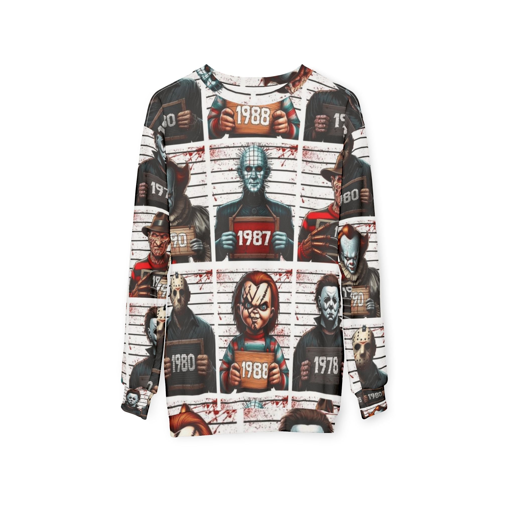 Retro Horror Icon Unisex Sweatshirt, Movie Fan Apparel, Halloween Gift, Vintage Aesthetic Clothing, Horror Film Merchandise - Metamorphosis Creations