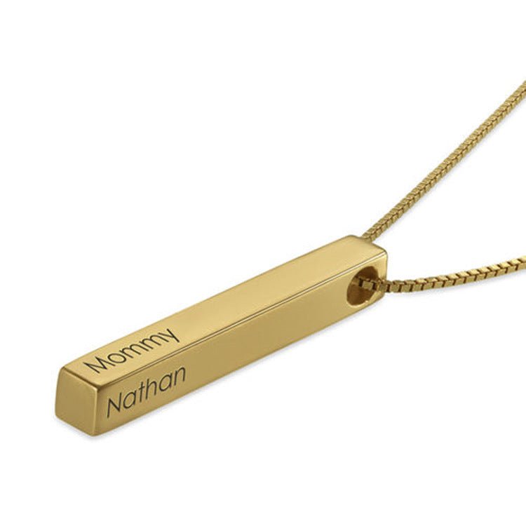 S925 Sterling Silver Couple Name Silver Bar Necklace - Metamorphosis Creations