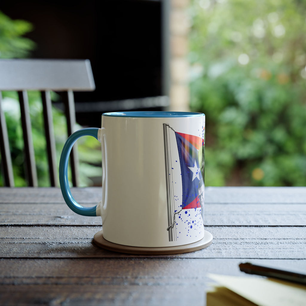Salsa Inspired Two - Tone Coffee Mug, 11oz, Cuban Culture Mug, Gift for Music Lovers, Colorful Cafe Mug, Party Drinkware - Metamorphosis Creations